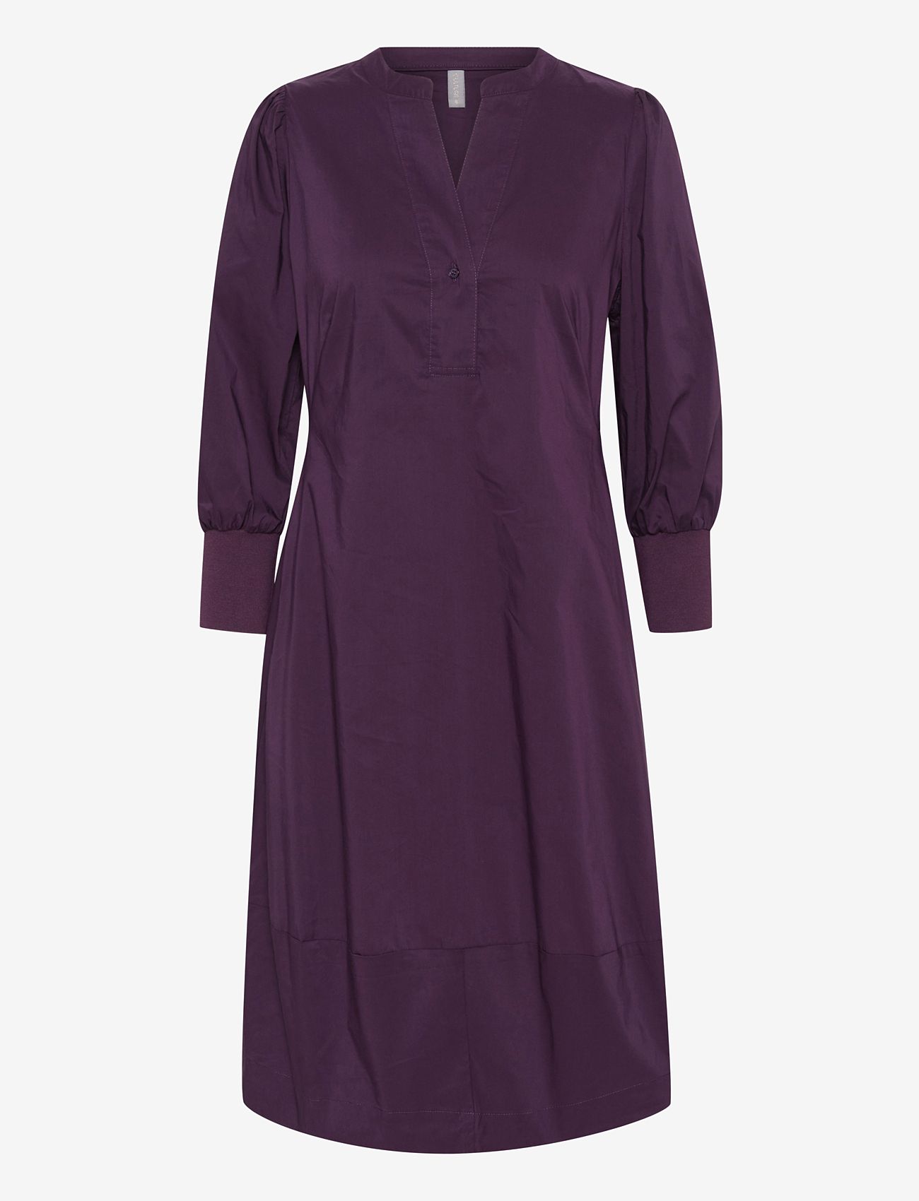 Culture - CUantoinett 3/4 Sleeve Dress - skjortekjoler - winetasting - 1