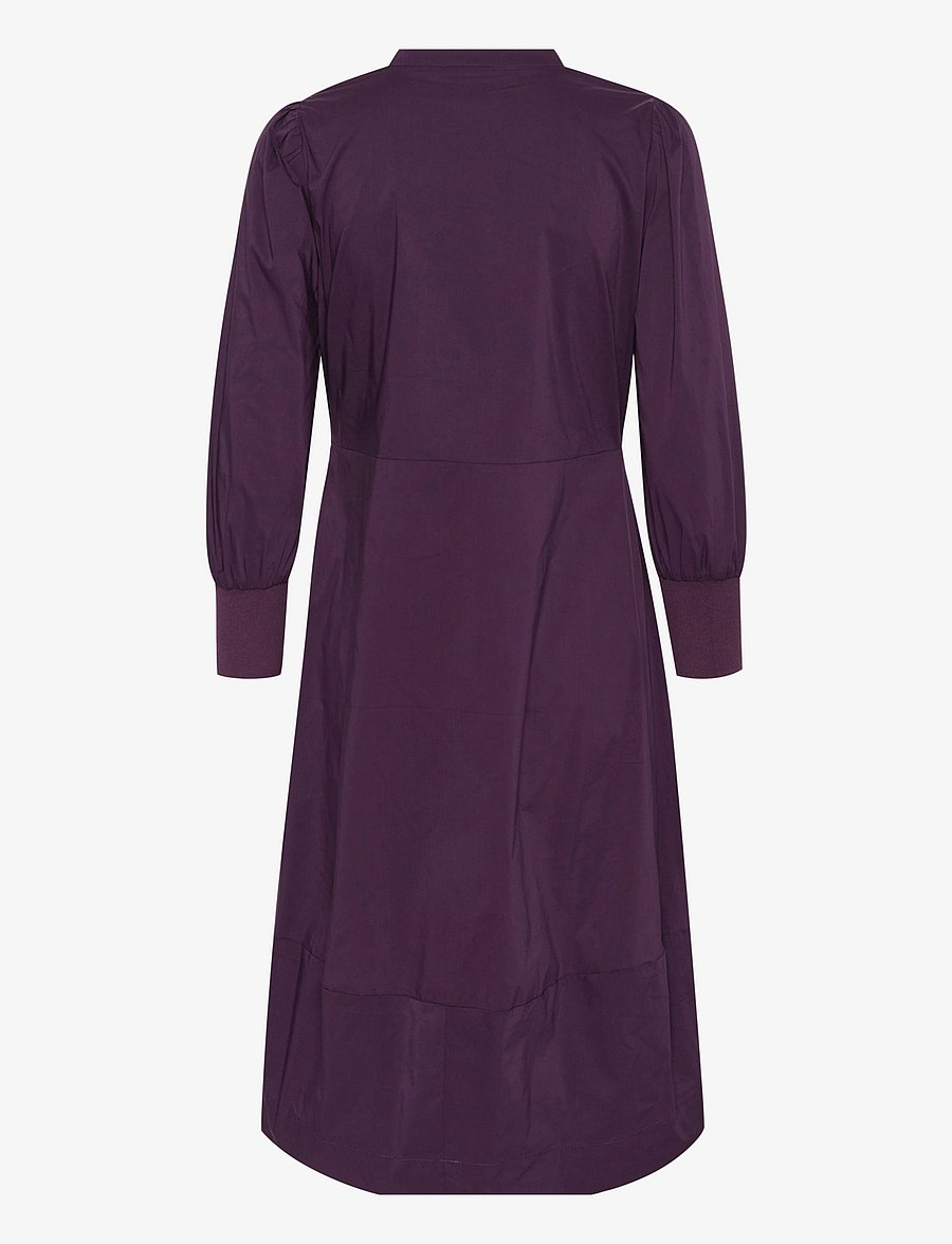 Culture - CUantoinett 3/4 Sleeve Dress - midi kjoler - winetasting - 2