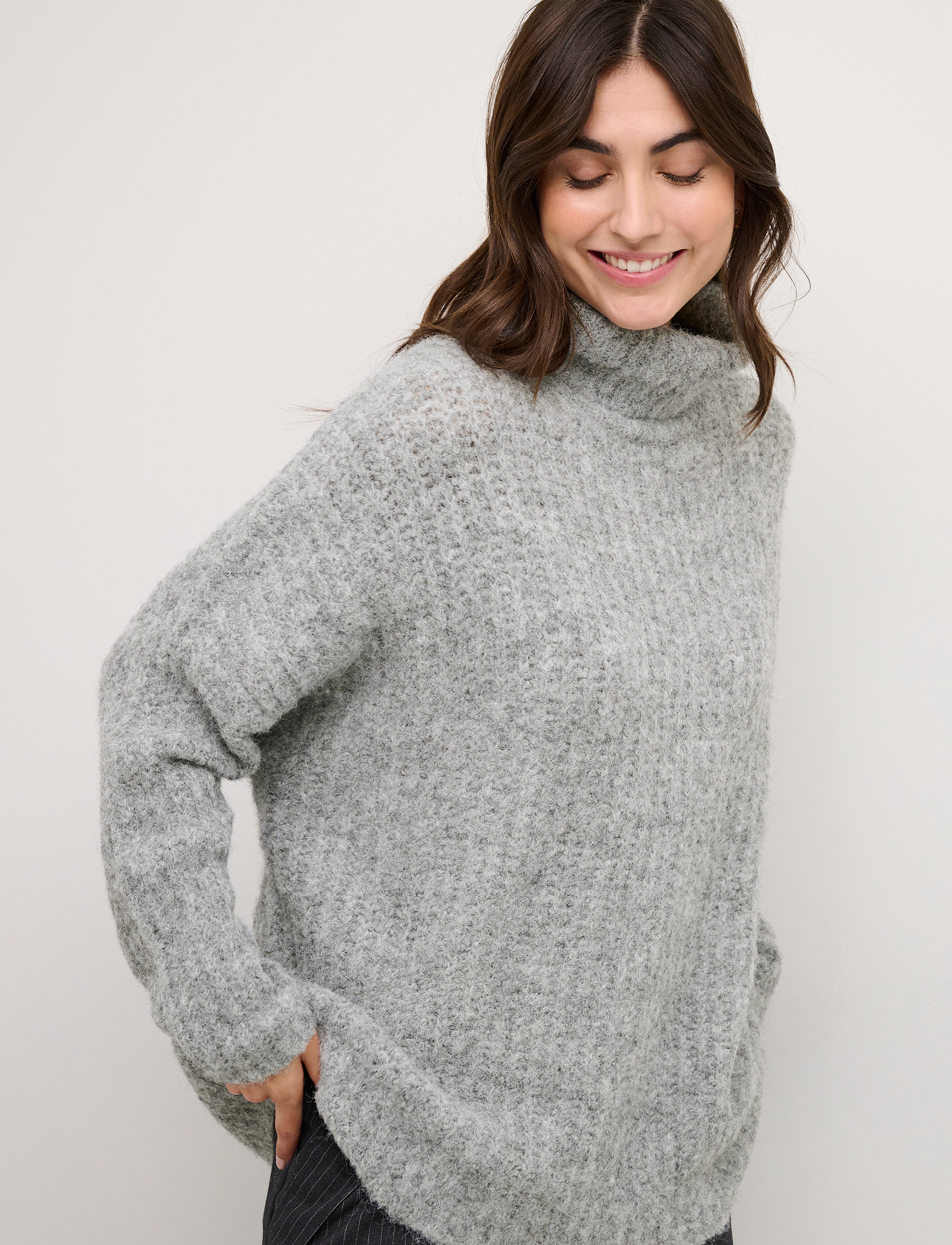 Culture - CUbrava Rollneck - light grey melange - 2