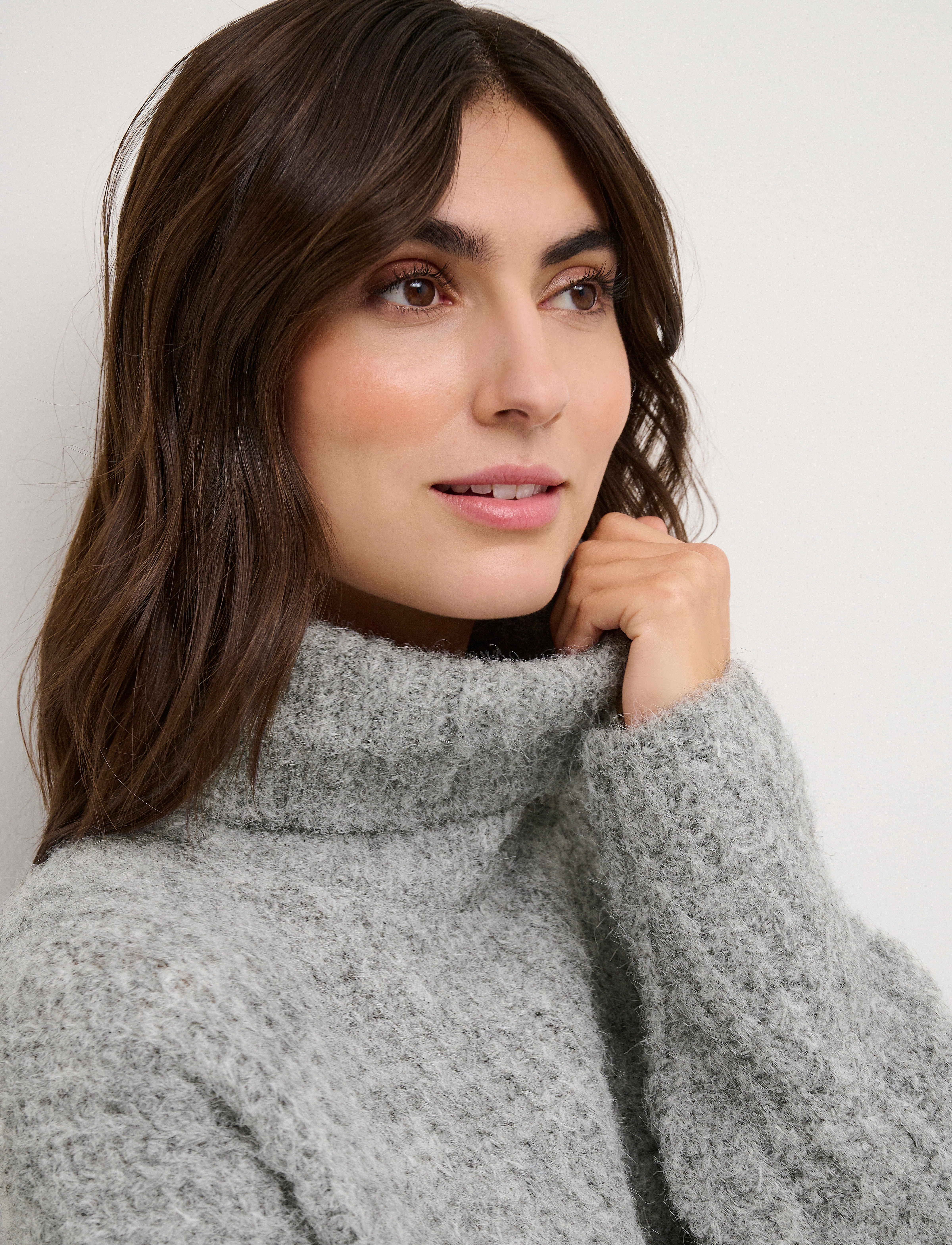 Culture - CUbrava Rollneck - light grey melange - 5