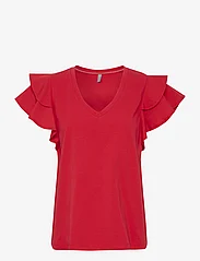 Culture - CUgith Poplin T-Shirt - sleeveless tops - racing red - 0