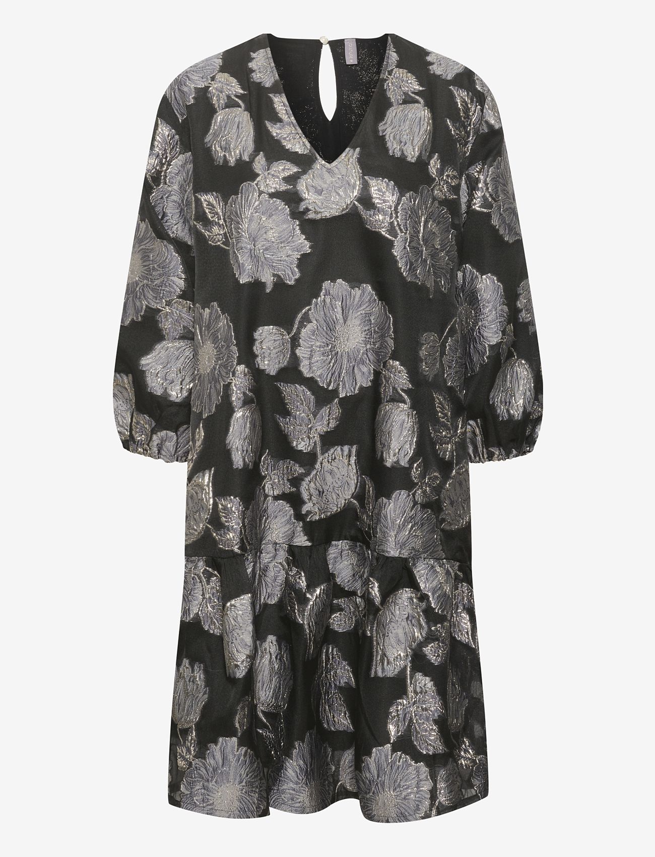 Culture - CUaida V-neck Dress - midikleidid - silver - 0