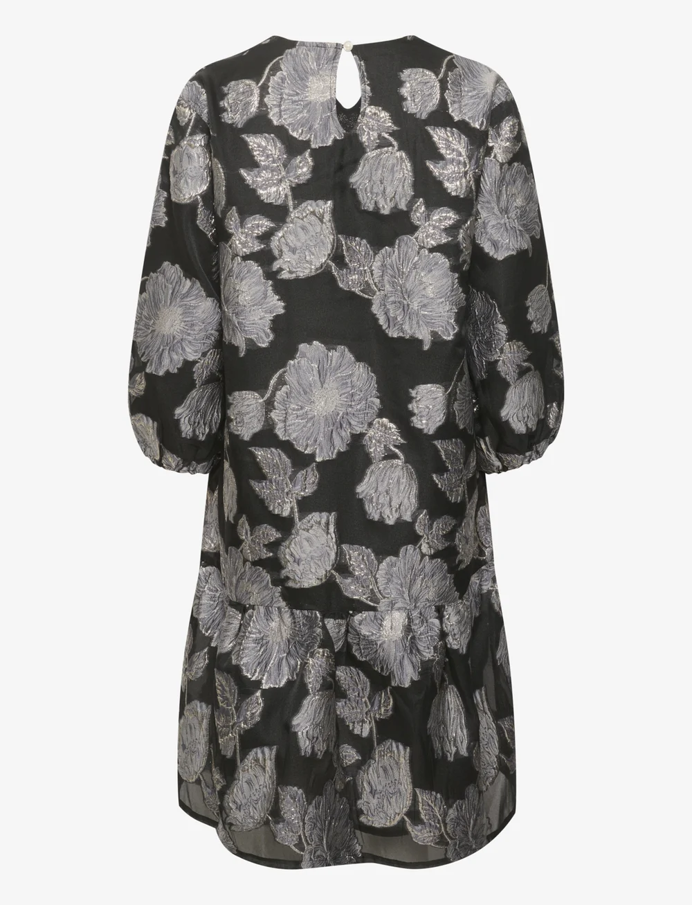 Culture - CUaida V-neck Dress - midiklänningar - silver - 2