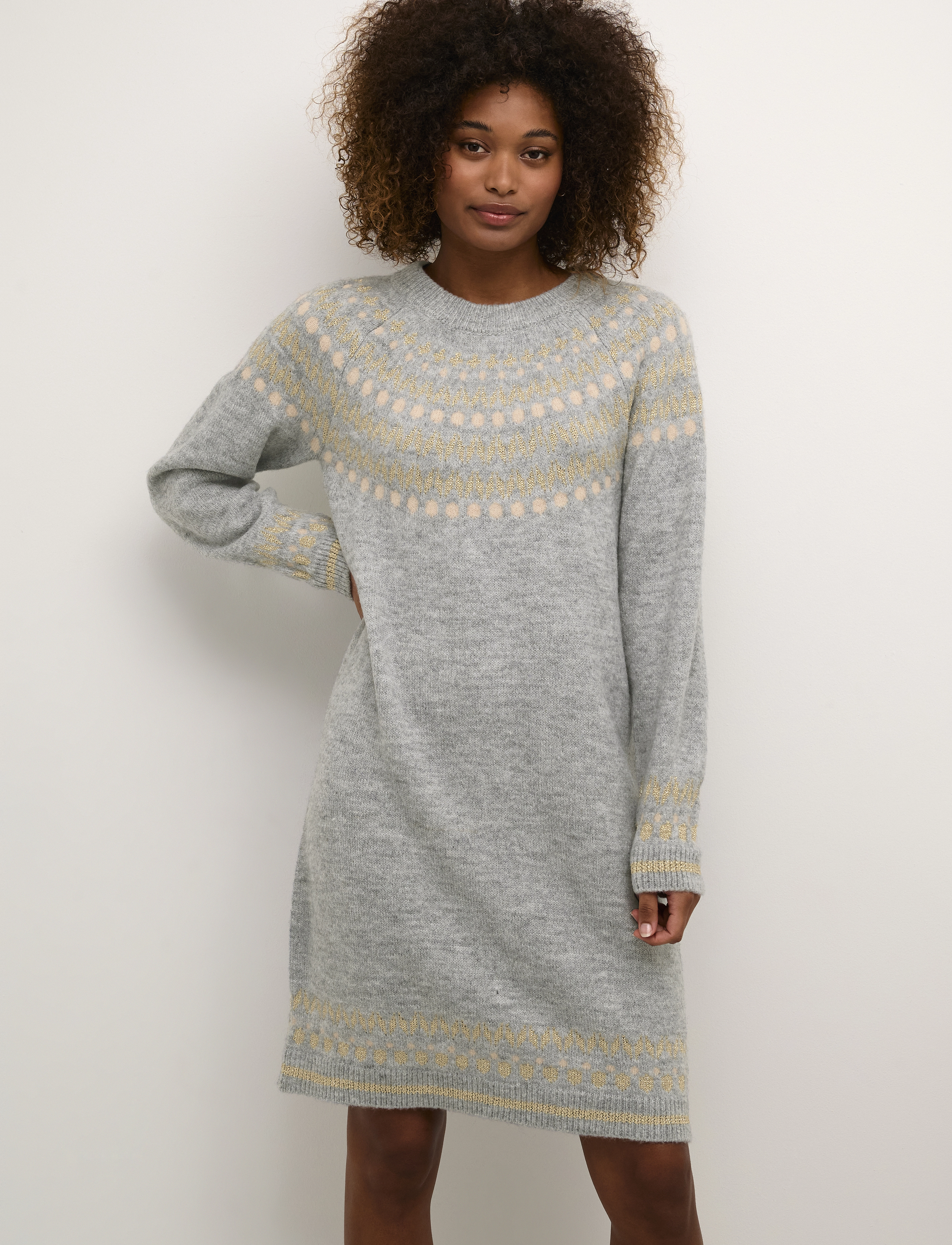 Culture - CUthurid Dress - light grey melange - 2