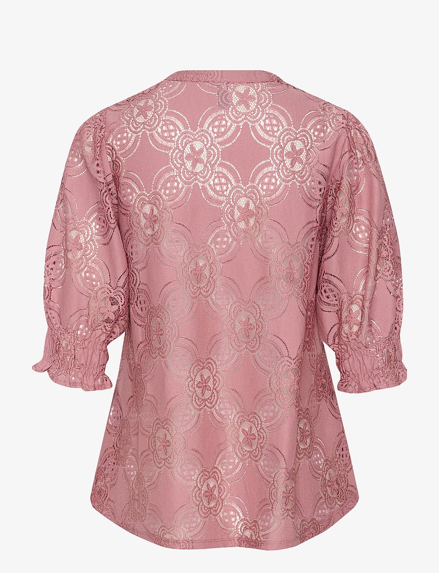 Culture - CUolu SS Blouse - kortærmede bluser - old rose - 2