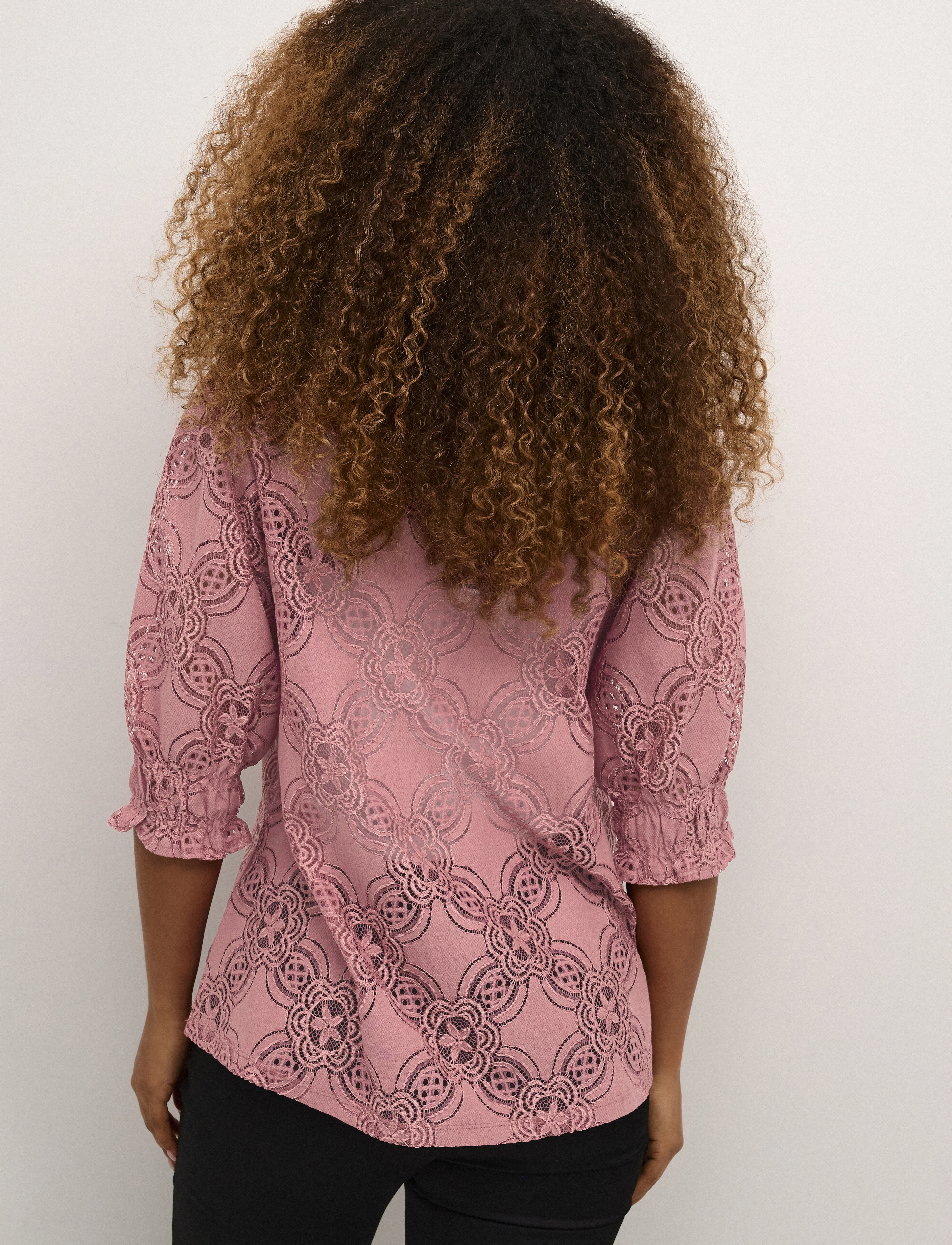 Culture - CUolu SS Blouse - kortærmede bluser - old rose - 4