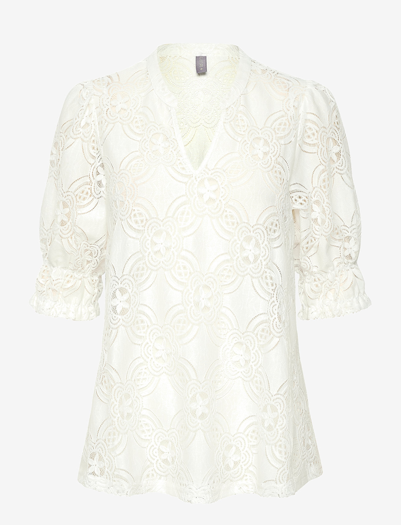 Culture - CUolu SS Blouse - lyhythihaiset puserot - spring gardenia - 1