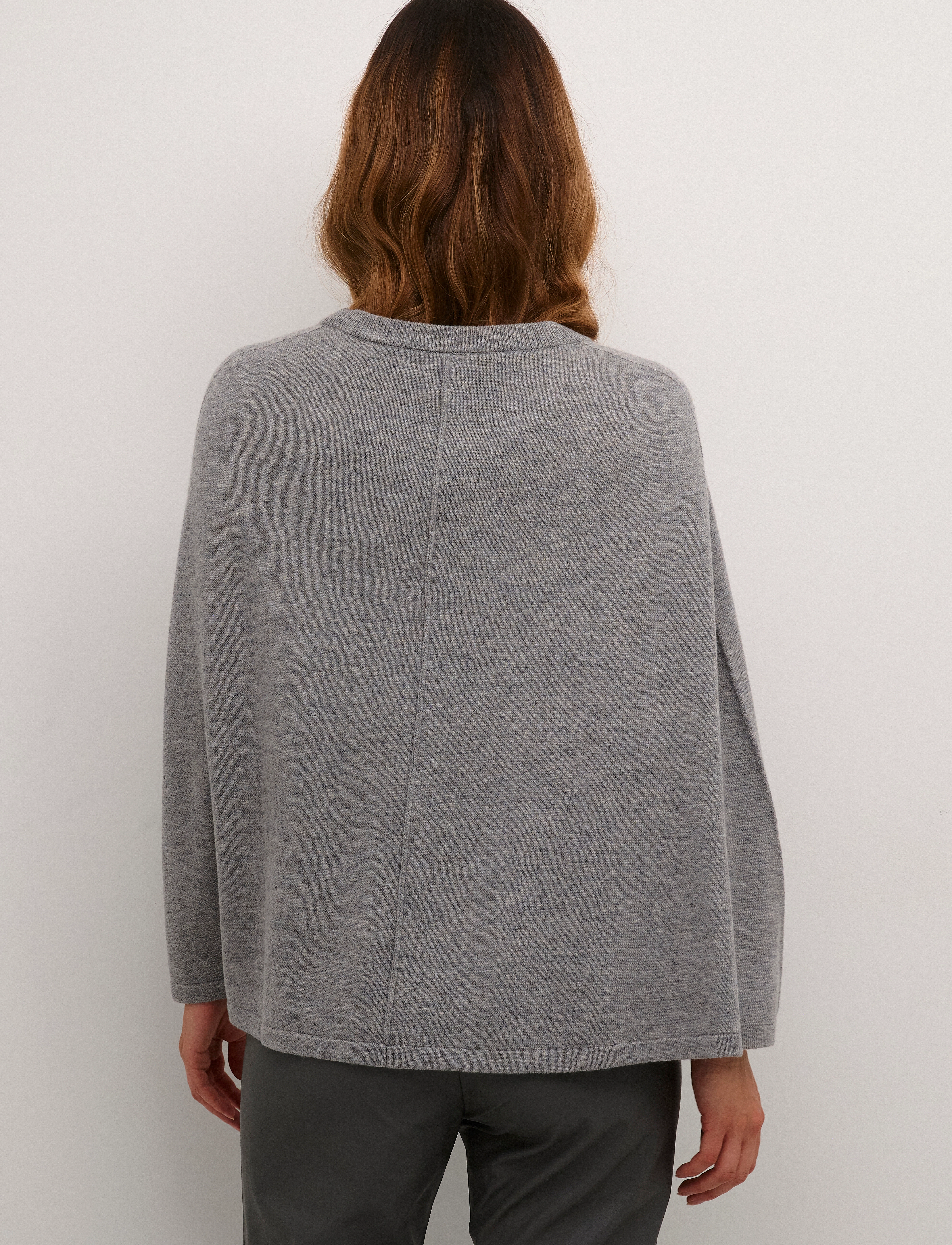 Culture - CUallida Poncho - grey melange - 4