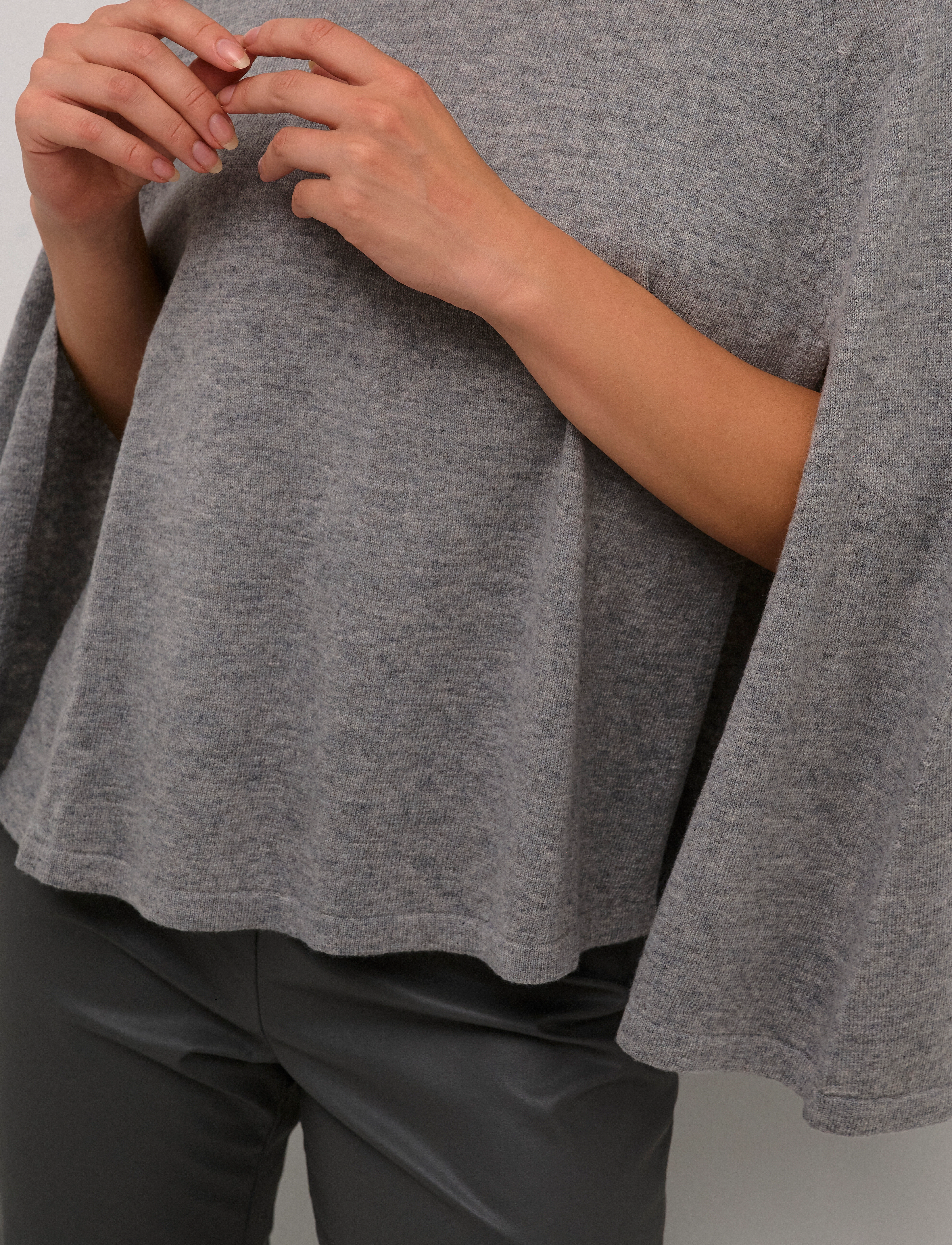 Culture - CUallida Poncho - grey melange - 5