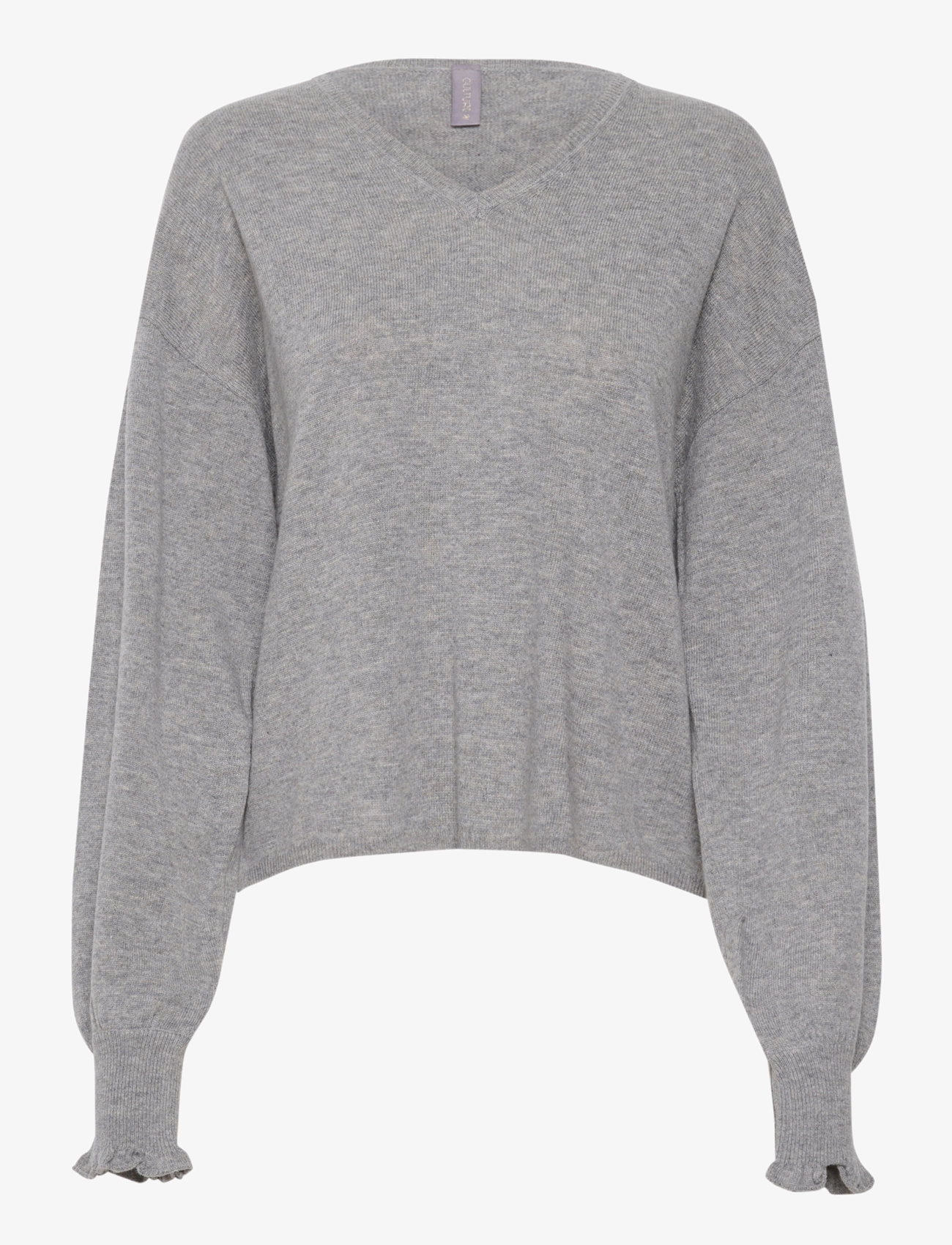 CUallida V-neck Pullover - GREY MELANGE