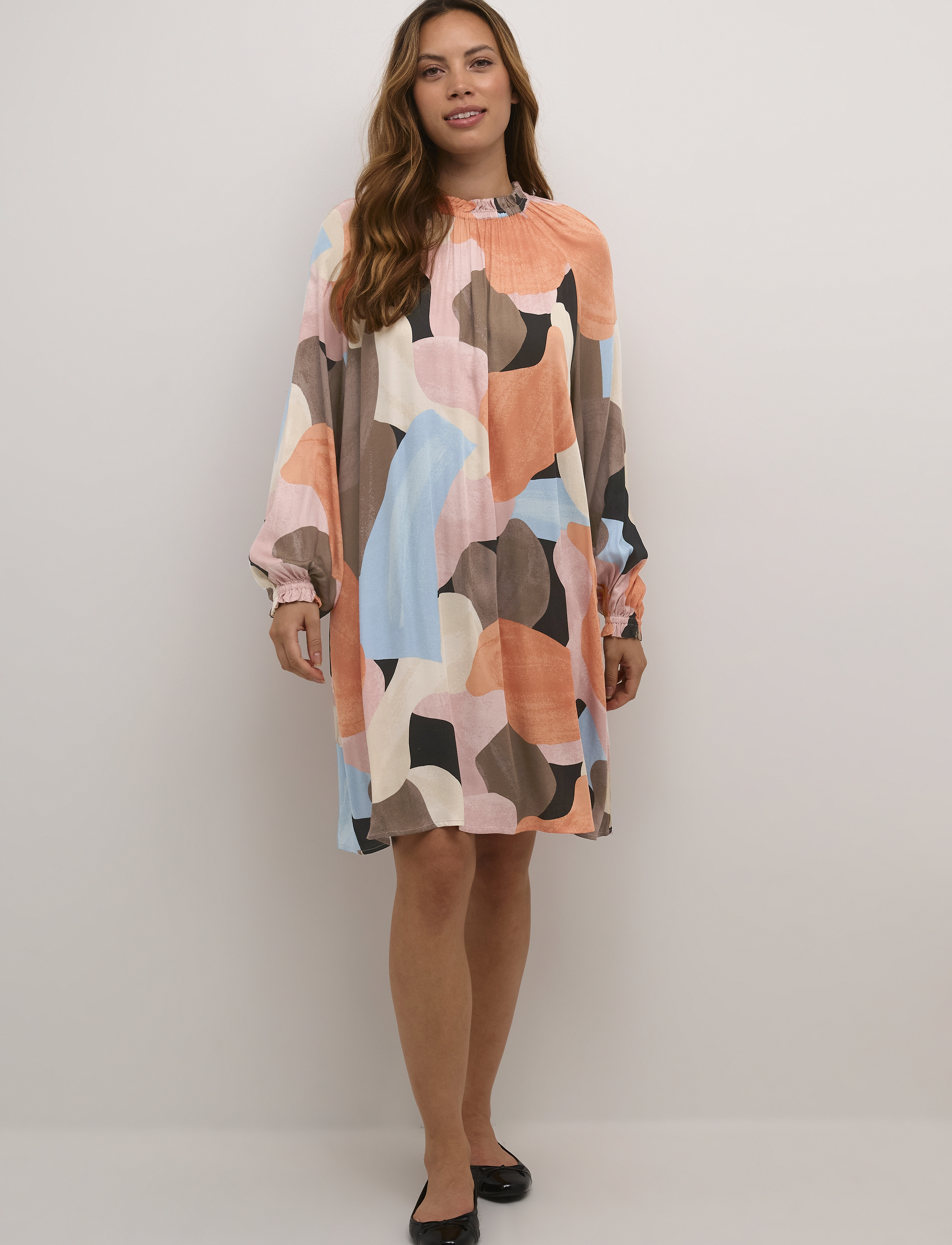 Culture - CUdana Short Dress - dusted clay art - 3