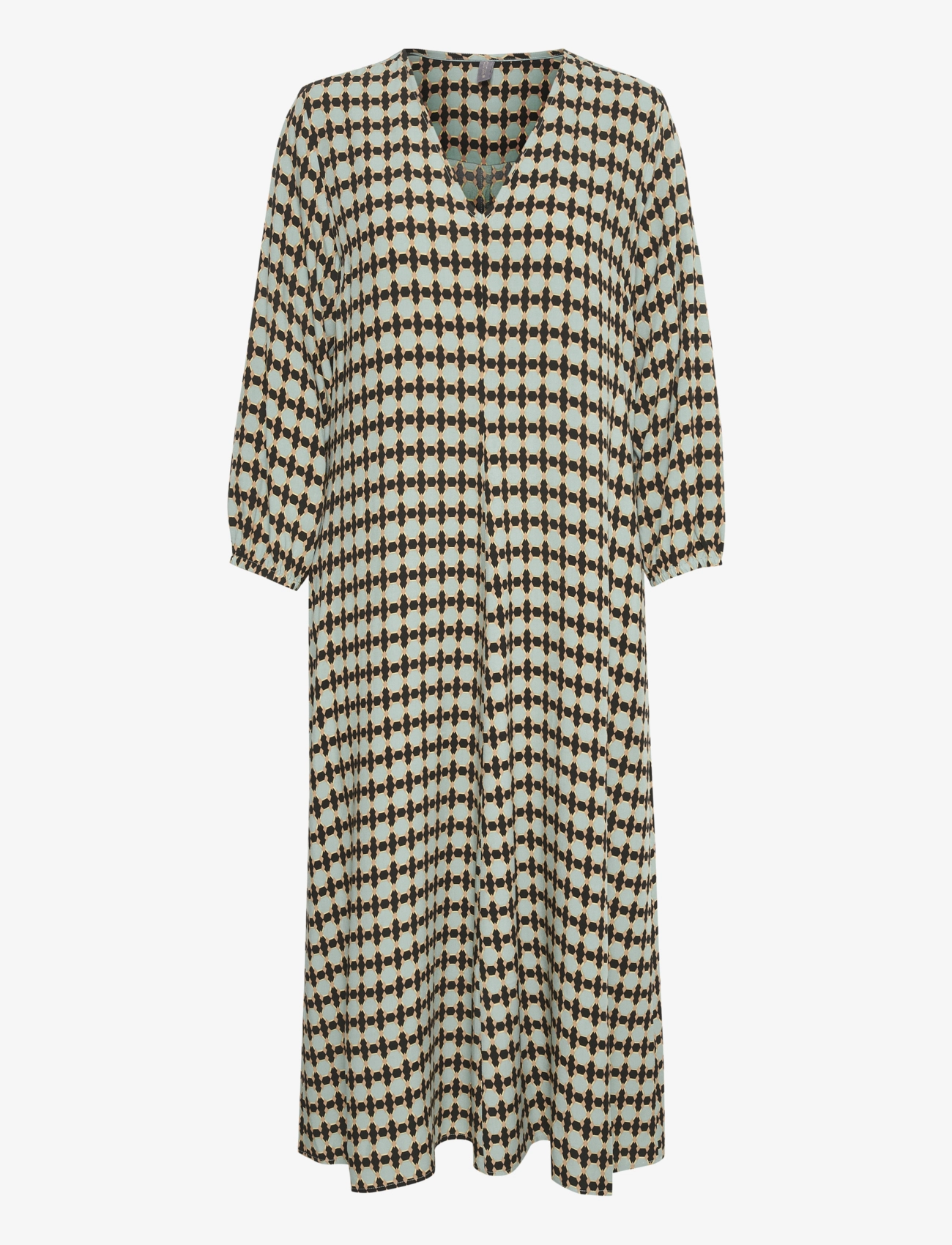 Culture CUbello Long Dress - Riided - GREEN MILIEU GRAPHIC / green