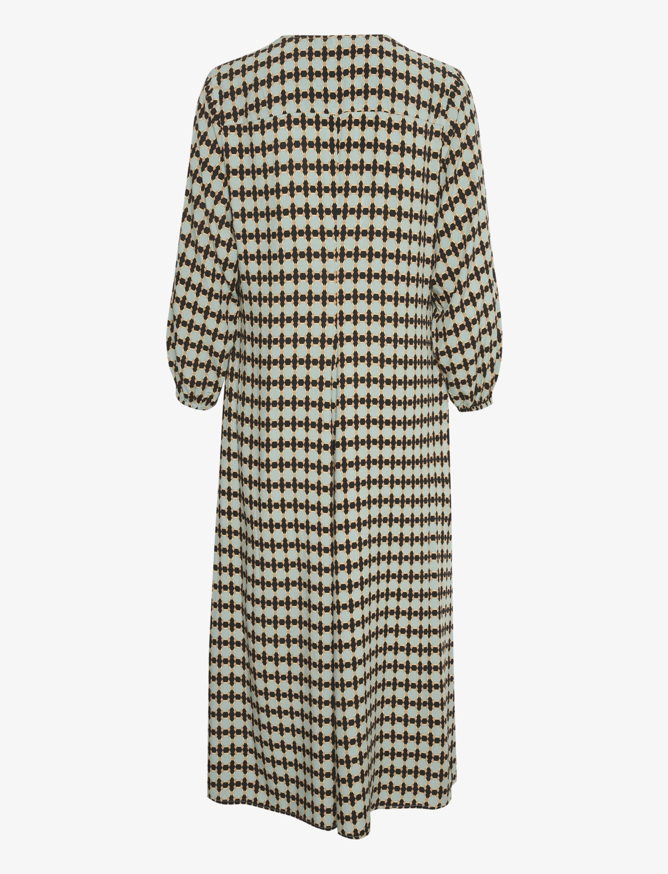 Culture - CUbello Long Dress - midimekot - green milieu graphic - 2