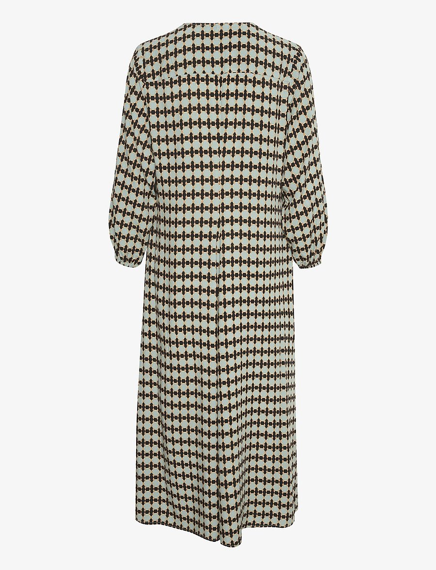 Culture - CUbello Long Dress - midimekot - green milieu graphic - 2