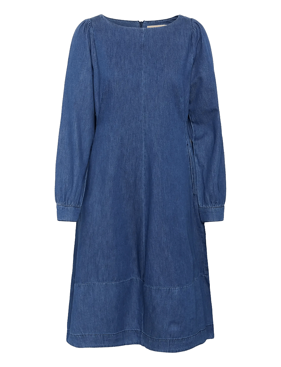 Culture - CUarpa Antoinett Dress - jeansklänningar - dark blue wash - 1