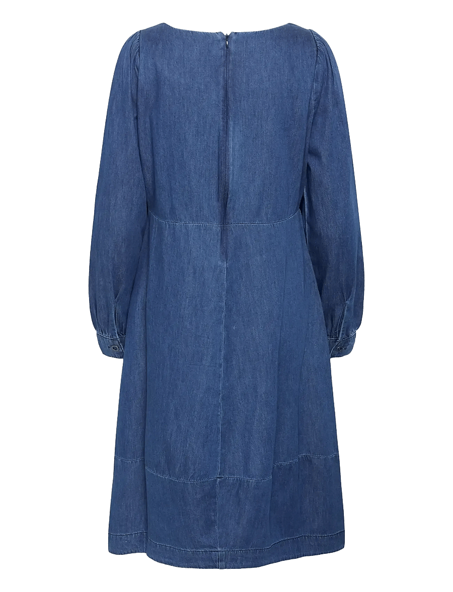 Culture - CUarpa Antoinett Dress - jeansklänningar - dark blue wash - 2