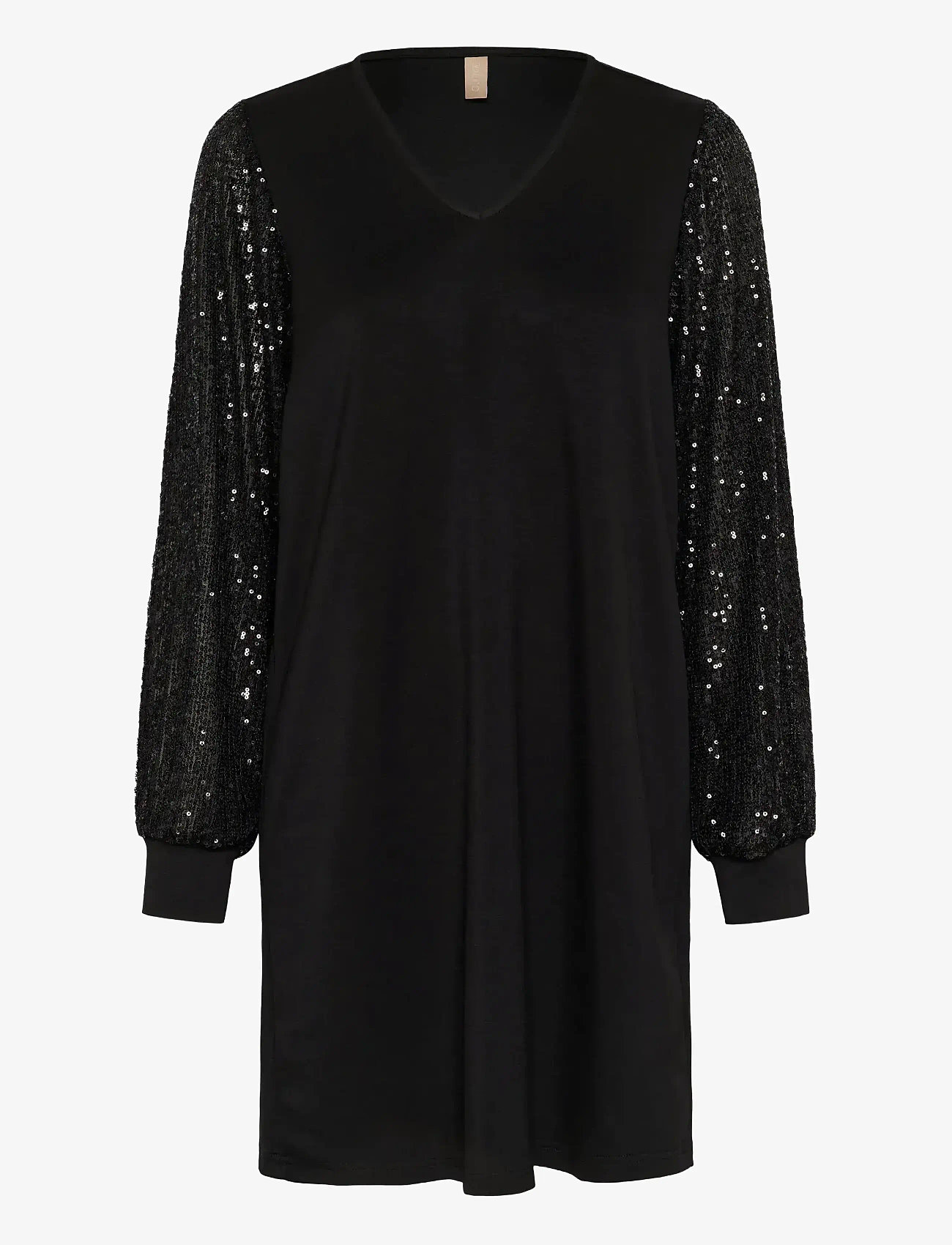 Culture - CUchabrina Sequins Dress - cocktailkjoler - black - 1