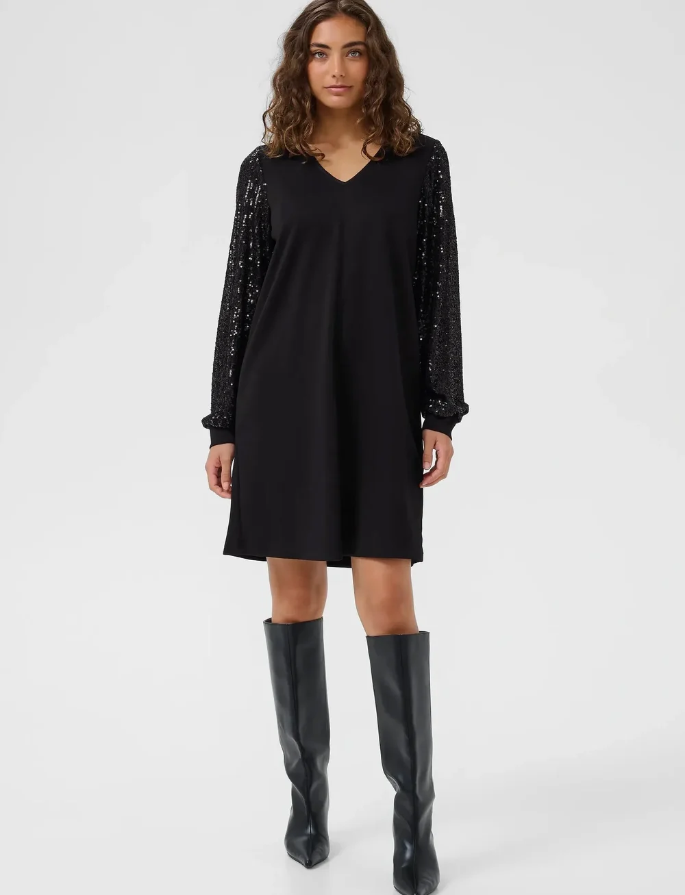 Culture - CUchabrina Sequins Dress - cocktailkjoler - black - 3