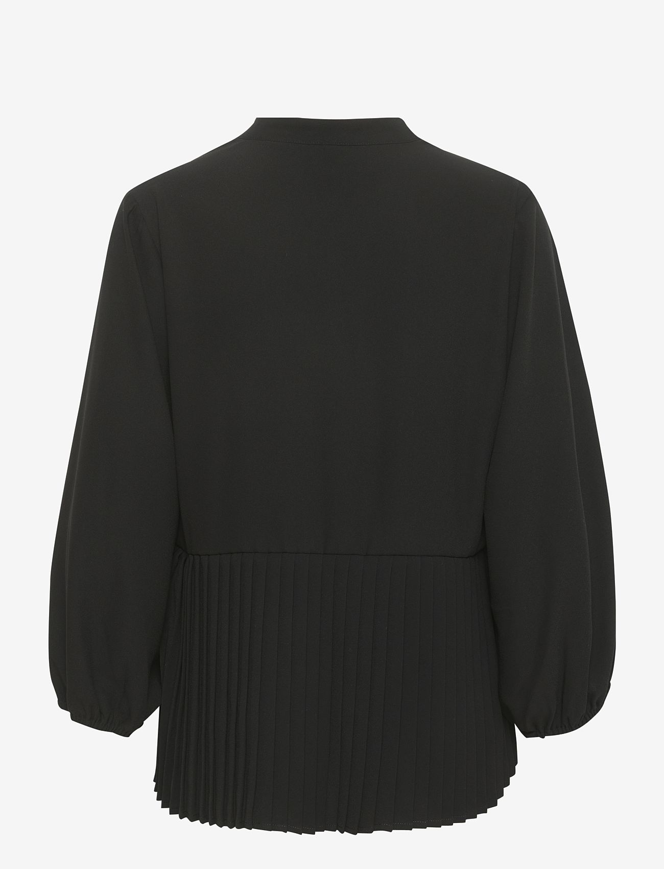 Culture - CUbetty VN Blouse - langærmede bluser - black - 2