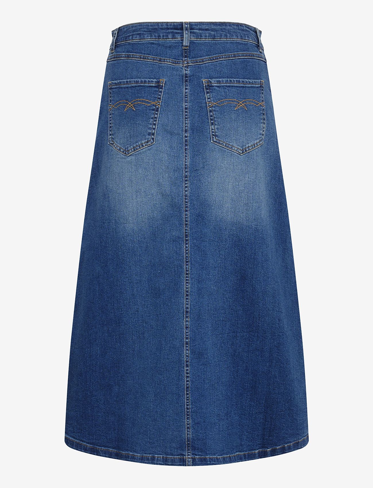 Culture - CUami Skirt - vidutinio ilgio sijonai - medium blue wash - 1