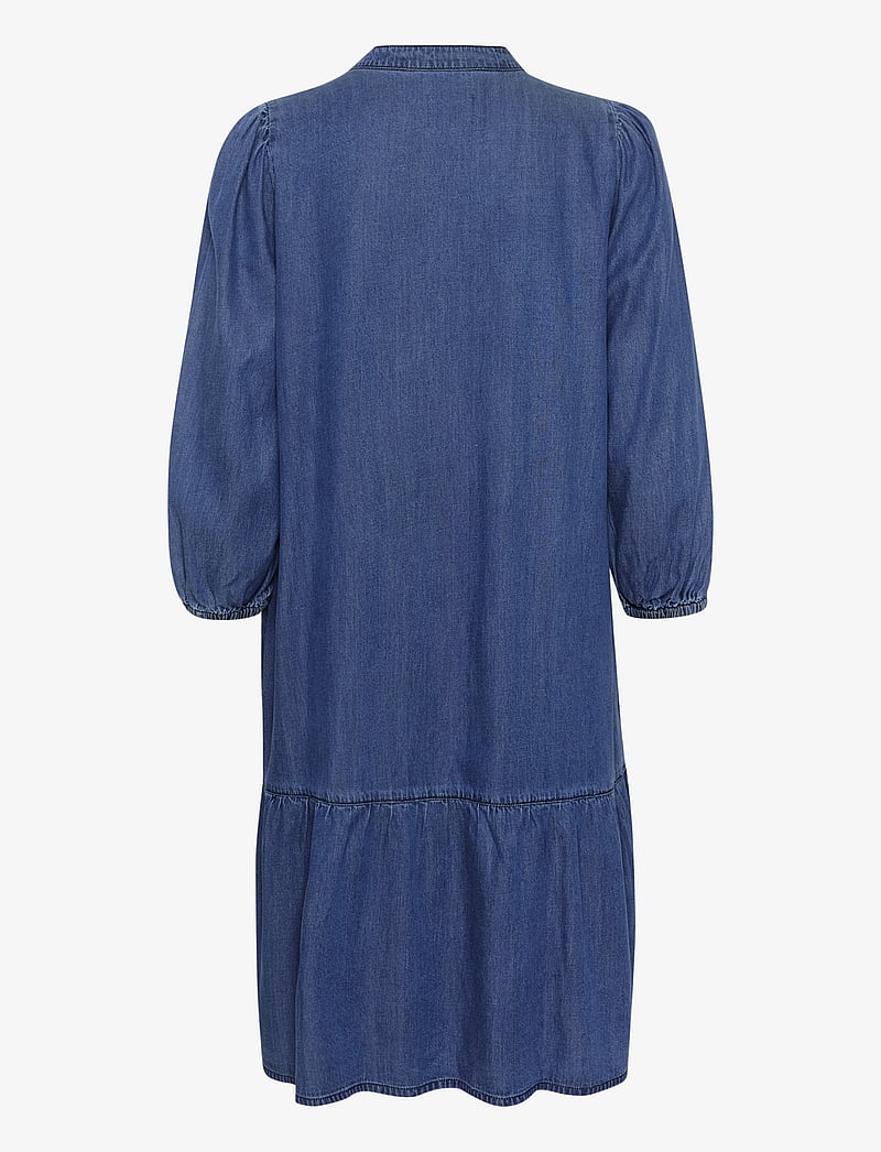Culture - CUarpa Giselle Dress - midi kjoler - dark blue wash - 2