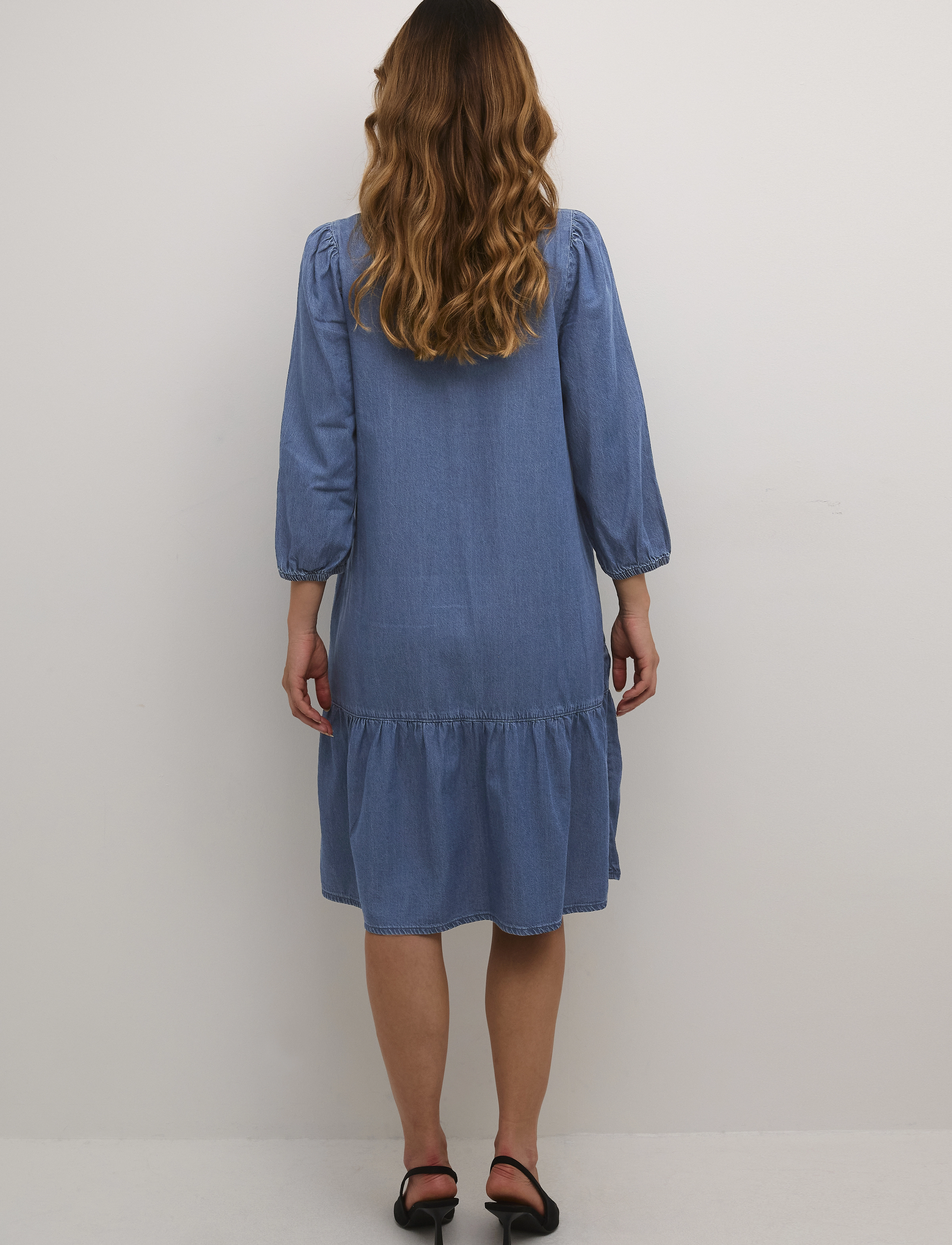 Culture - CUarpa Giselle Dress - dark blue wash - 3