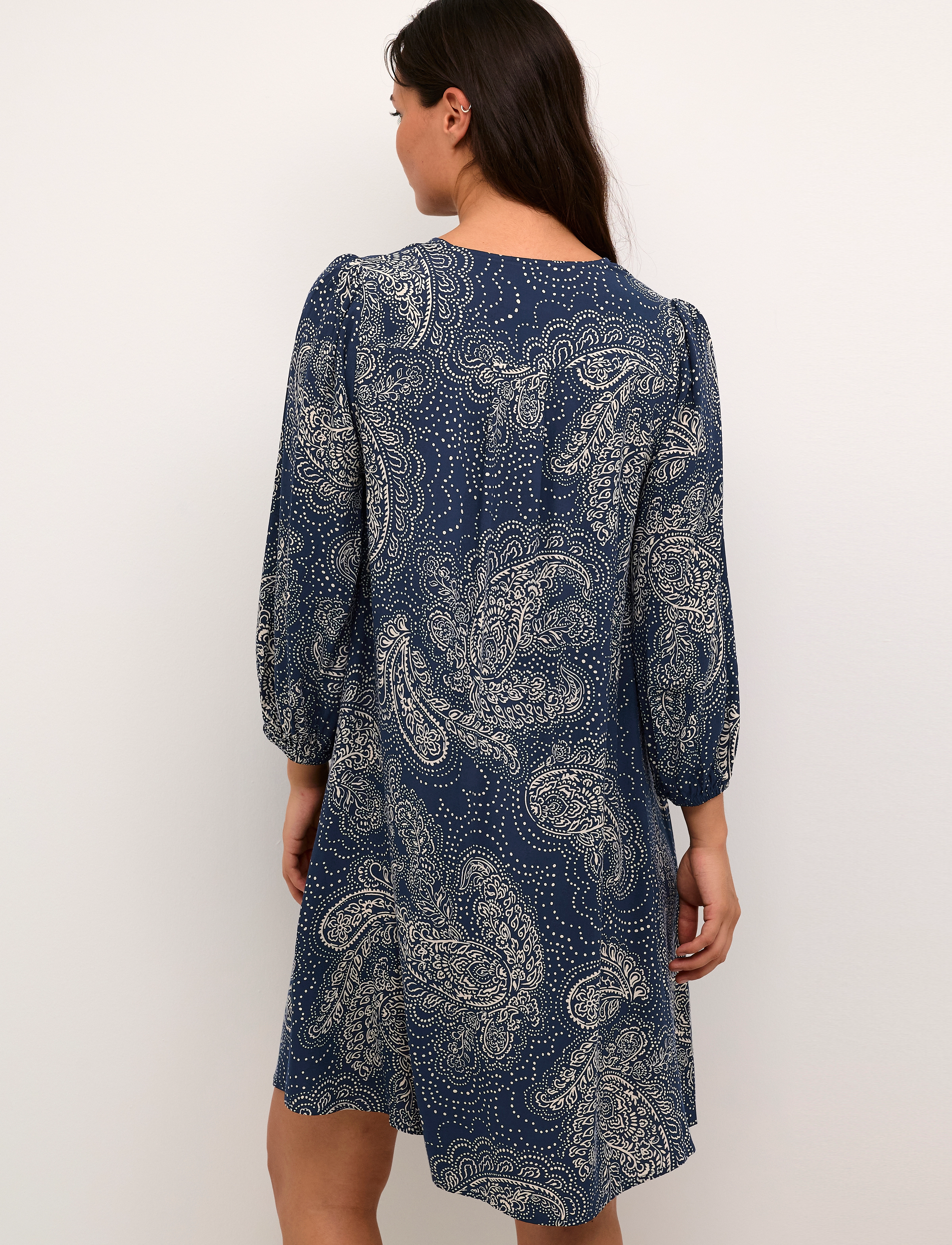 Culture - CUpolly Short Dress - korte kjoler - blue/whitecap paisley - 4
