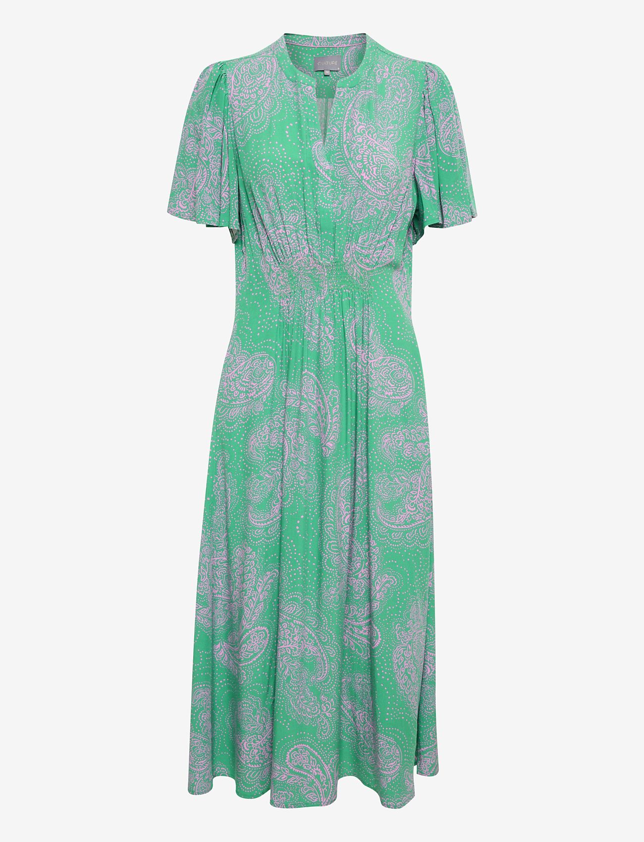 Culture - CUpolly Long Dress - sommerkleider - green/pink paisley - 1