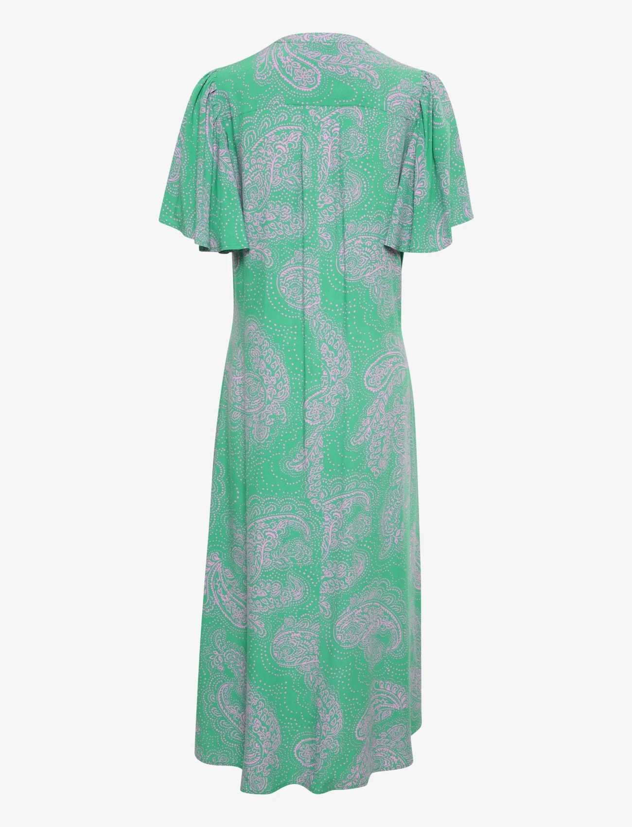 Culture - CUpolly Long Dress - vasarinės suknelės - green/pink paisley - 1
