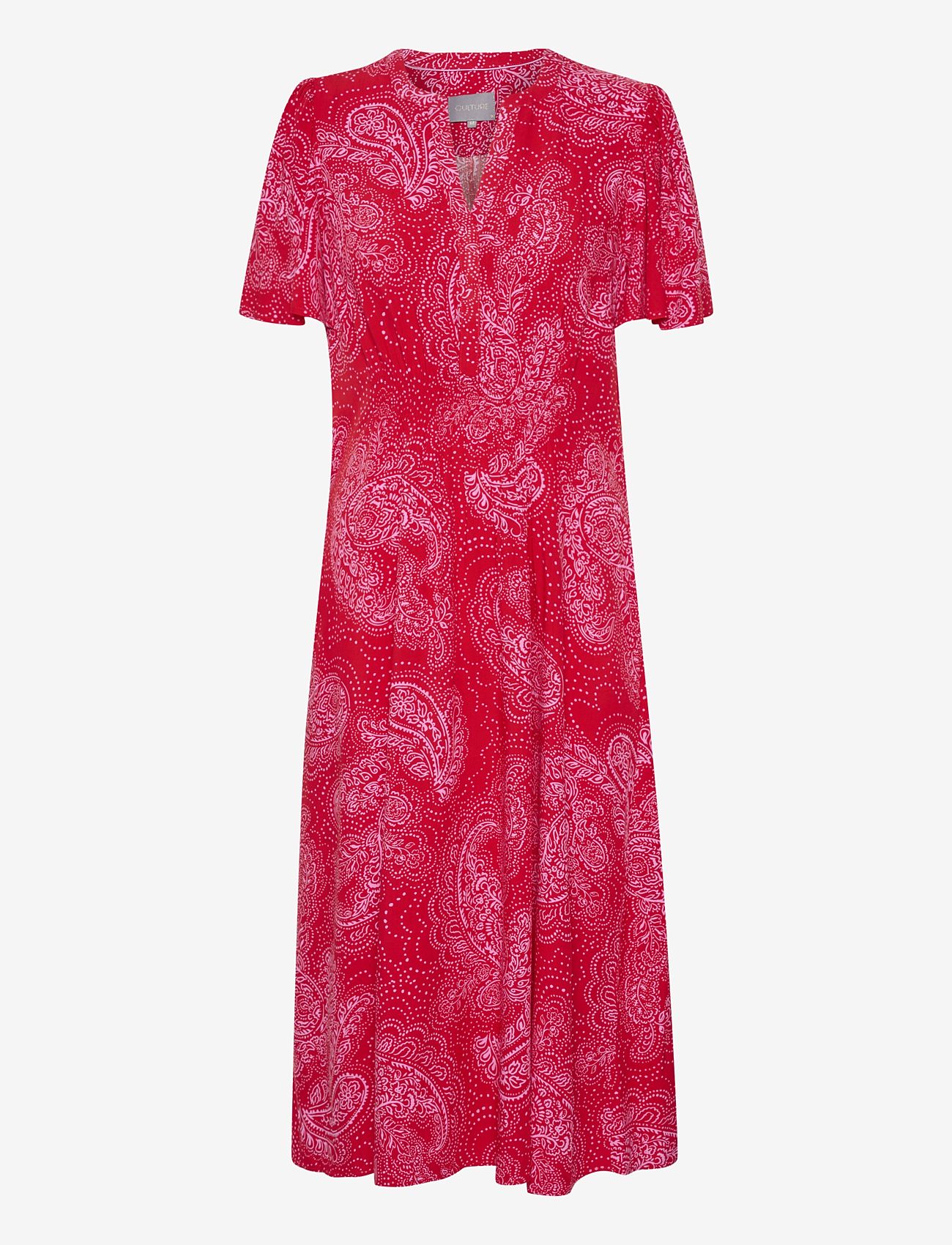 Culture - CUpolly Long Dress - sommerkleider - red/pink paisley - 1