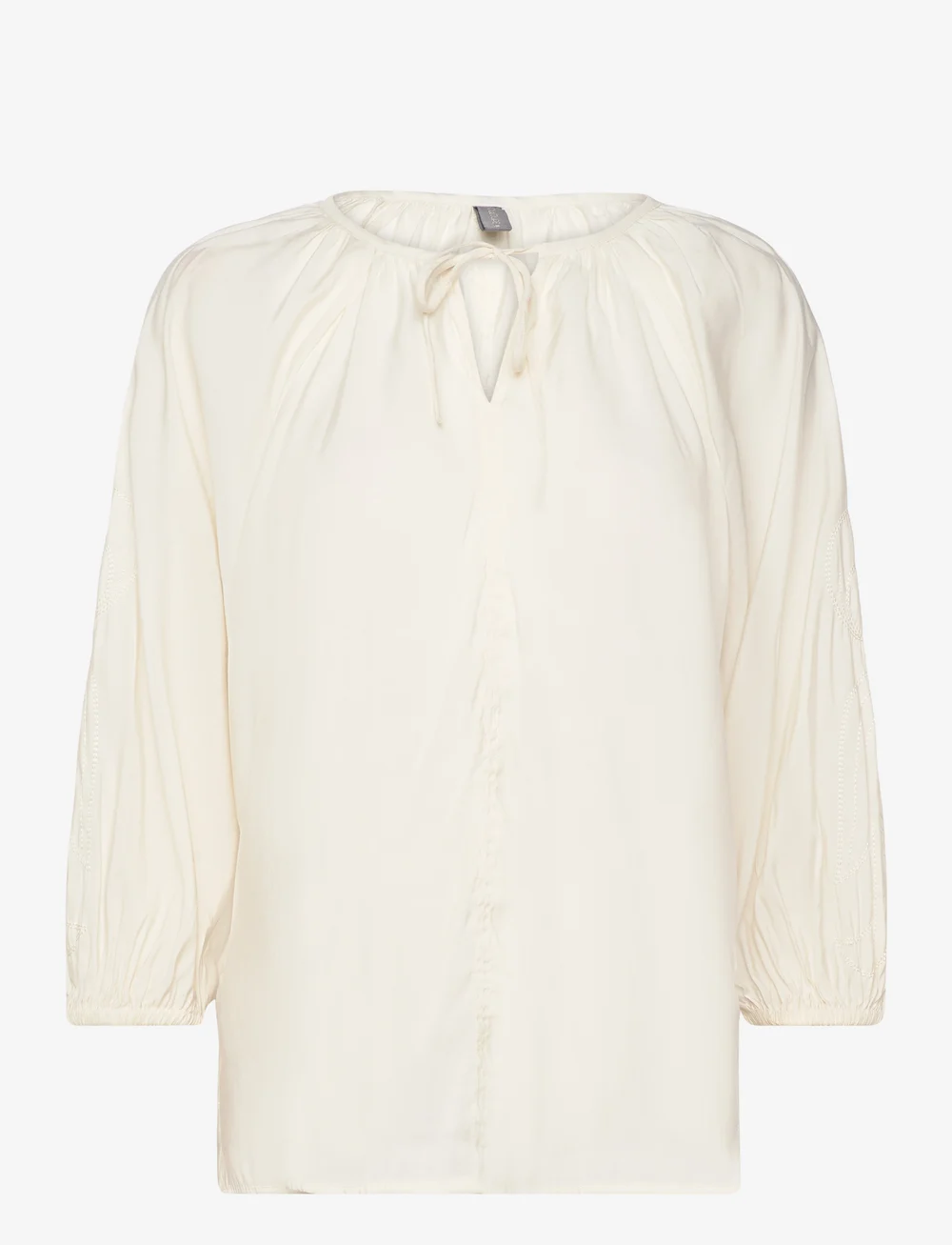 Culture - CUjustina Blouse - långärmade blusar - spring gardenia - 1