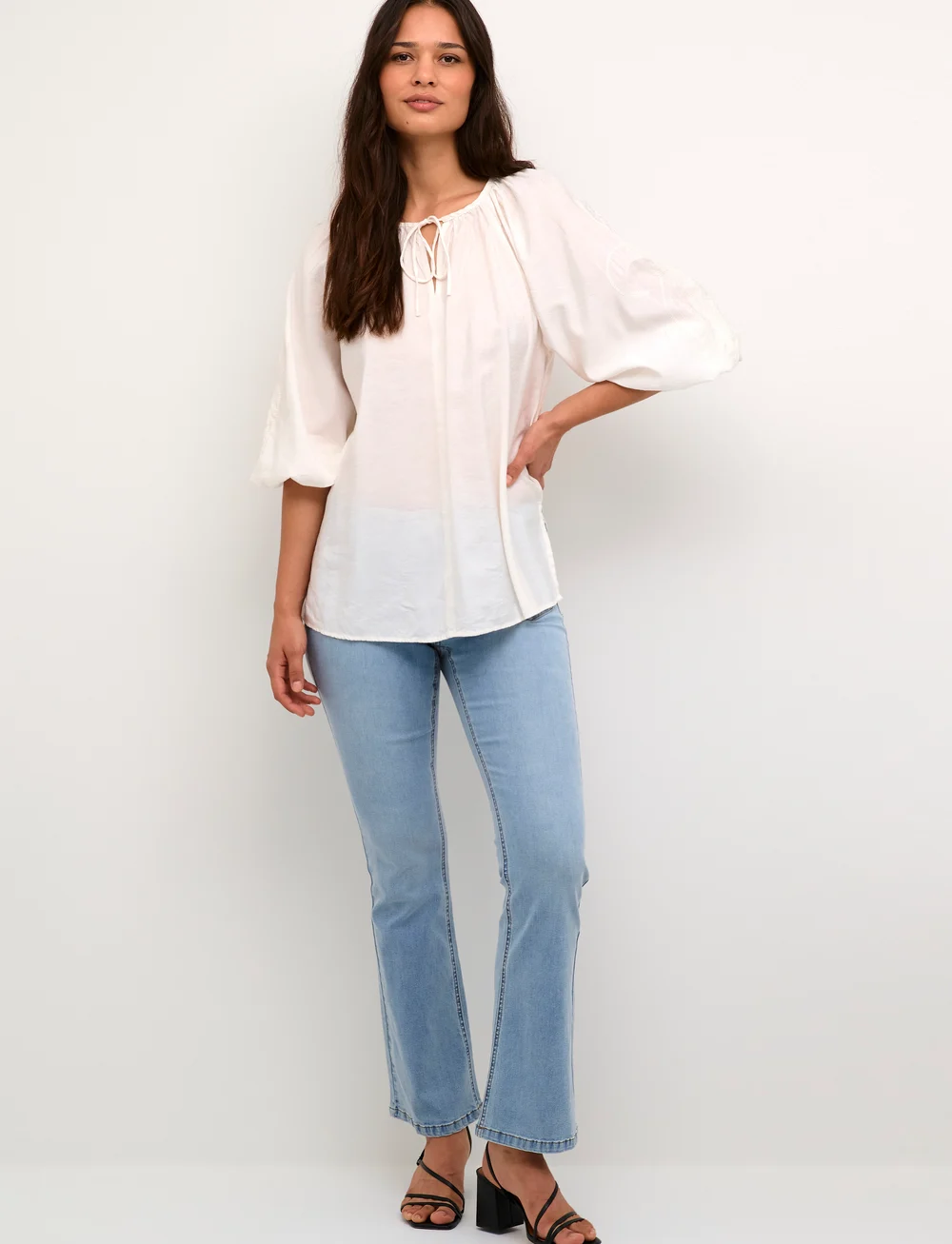 Culture - CUjustina Blouse - långärmade blusar - spring gardenia - 5