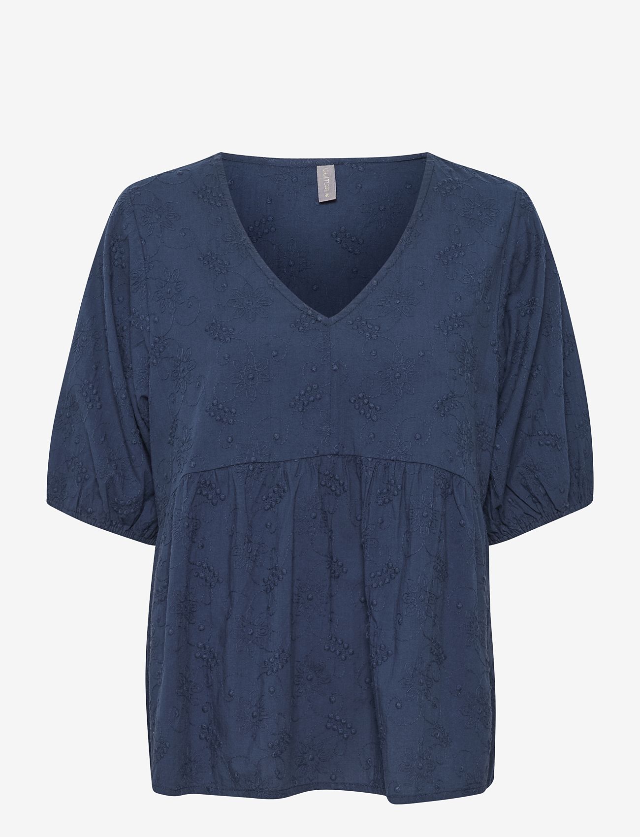 Culture - CUeve Blouse - kortærmede bluser - dress blues - 1