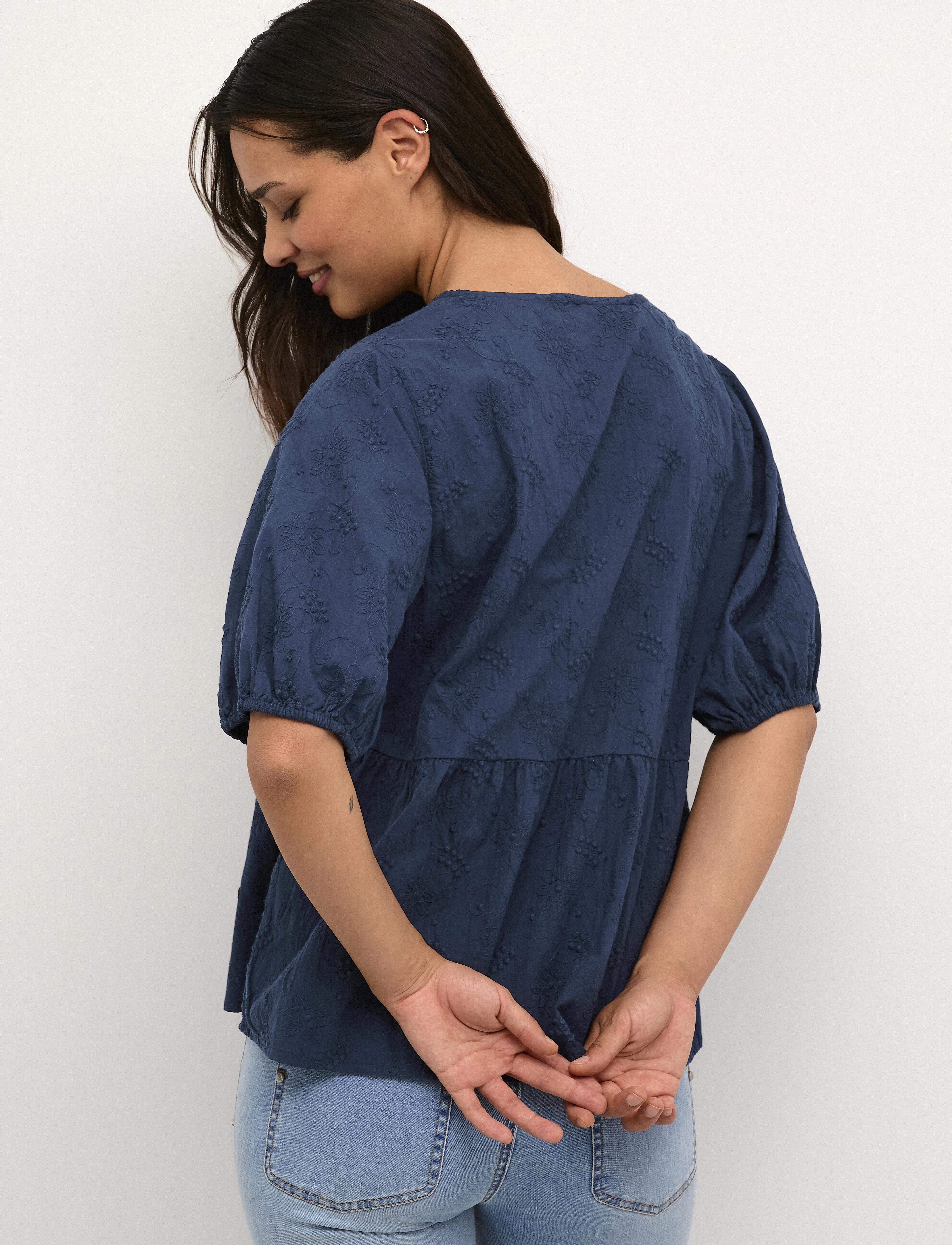 Culture - CUeve Blouse - kurzämlige blusen - dress blues - 3