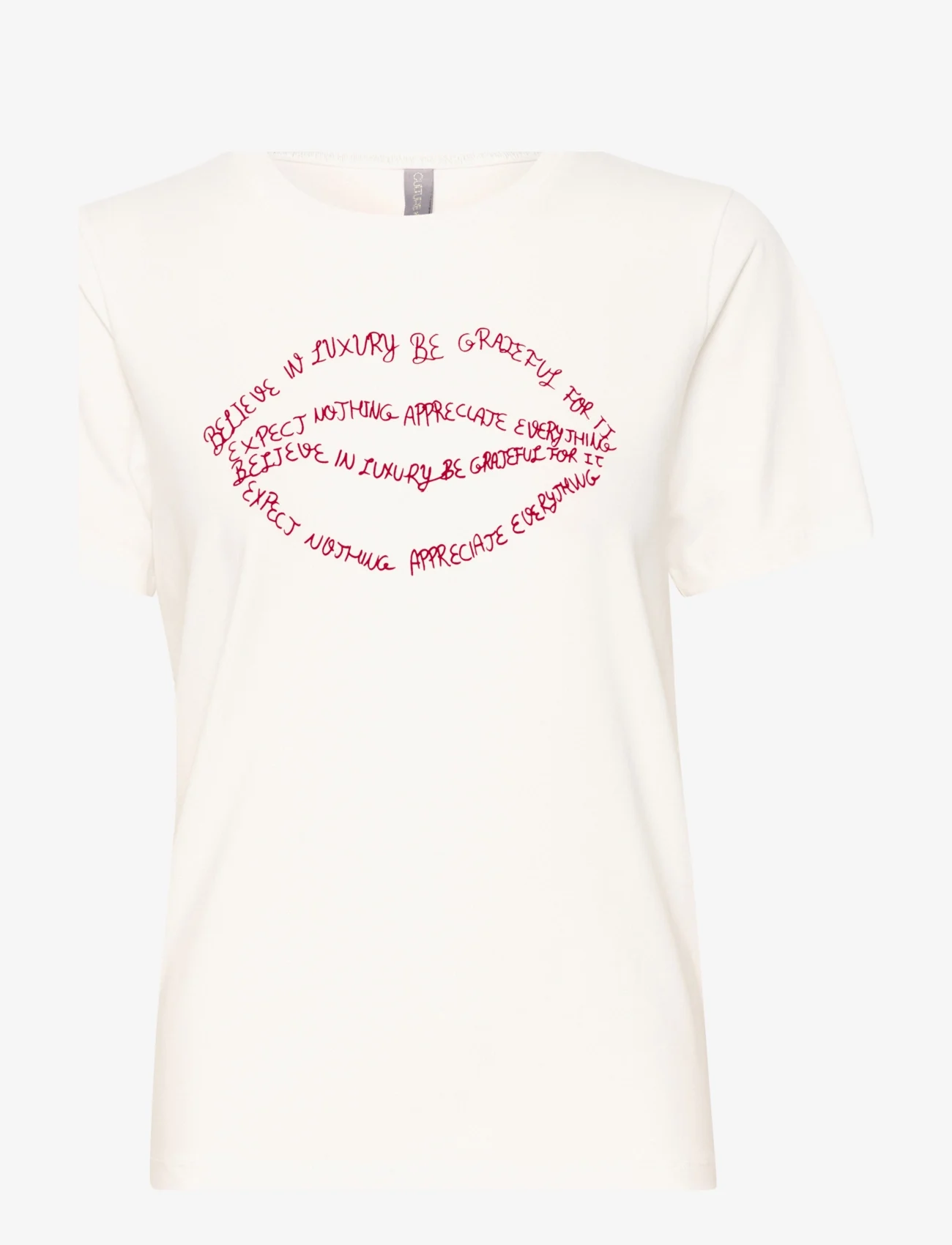 Culture - CUgith Lips T-Shirt - laagste prijzen - spring gardenia - 0