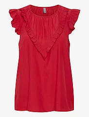 Culture - CUasmine SS Blouse - blouses zonder mouwen - racing red - 0
