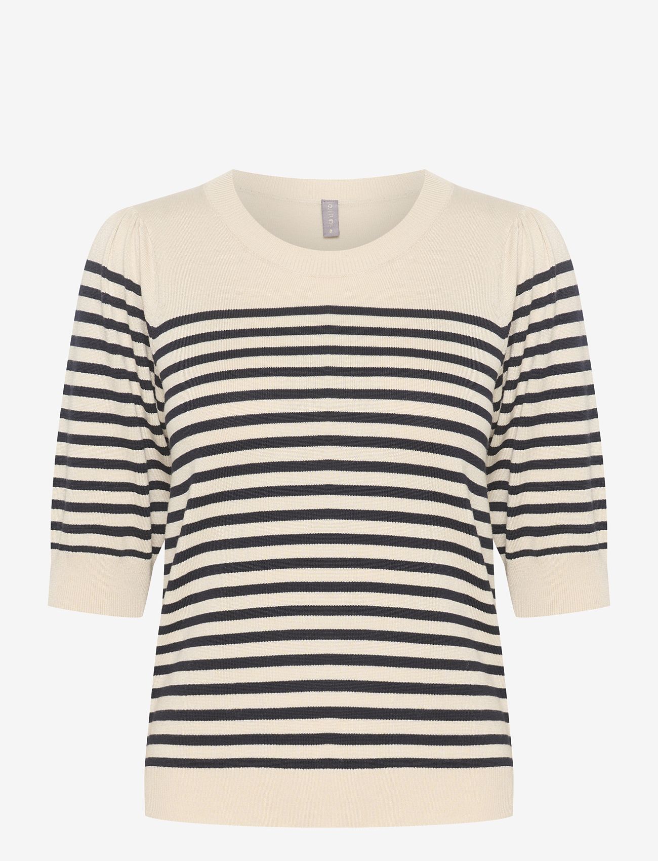 Culture - CUannemarie SS Oneck - stickade tröjor - whitecap blue stripe - 1