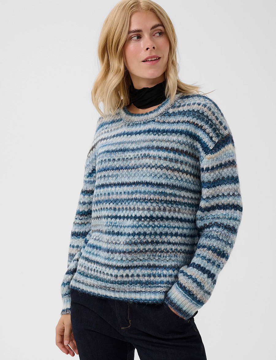 Culture - CUhazel Pullover - kampsunid - blue melange multi - 2