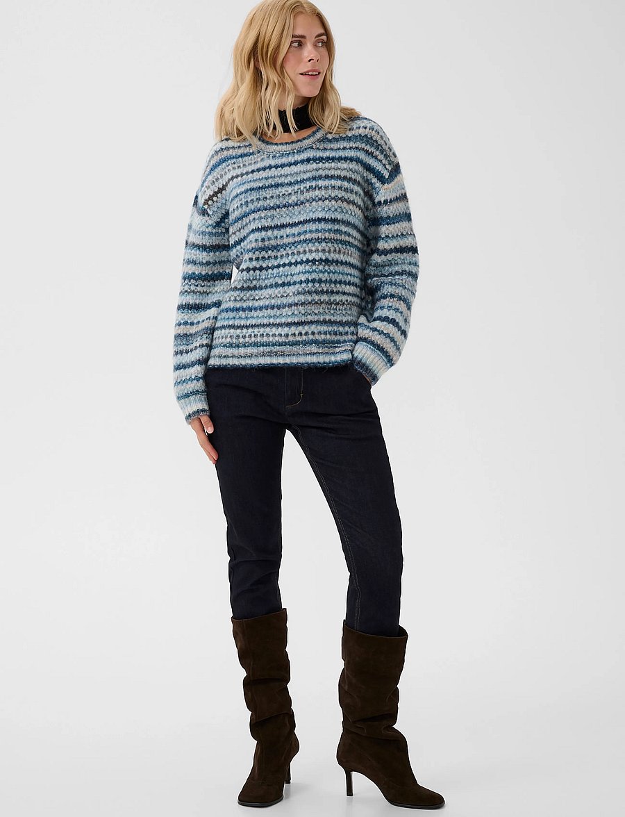 Culture - CUhazel Pullover - kampsunid - blue melange multi - 3