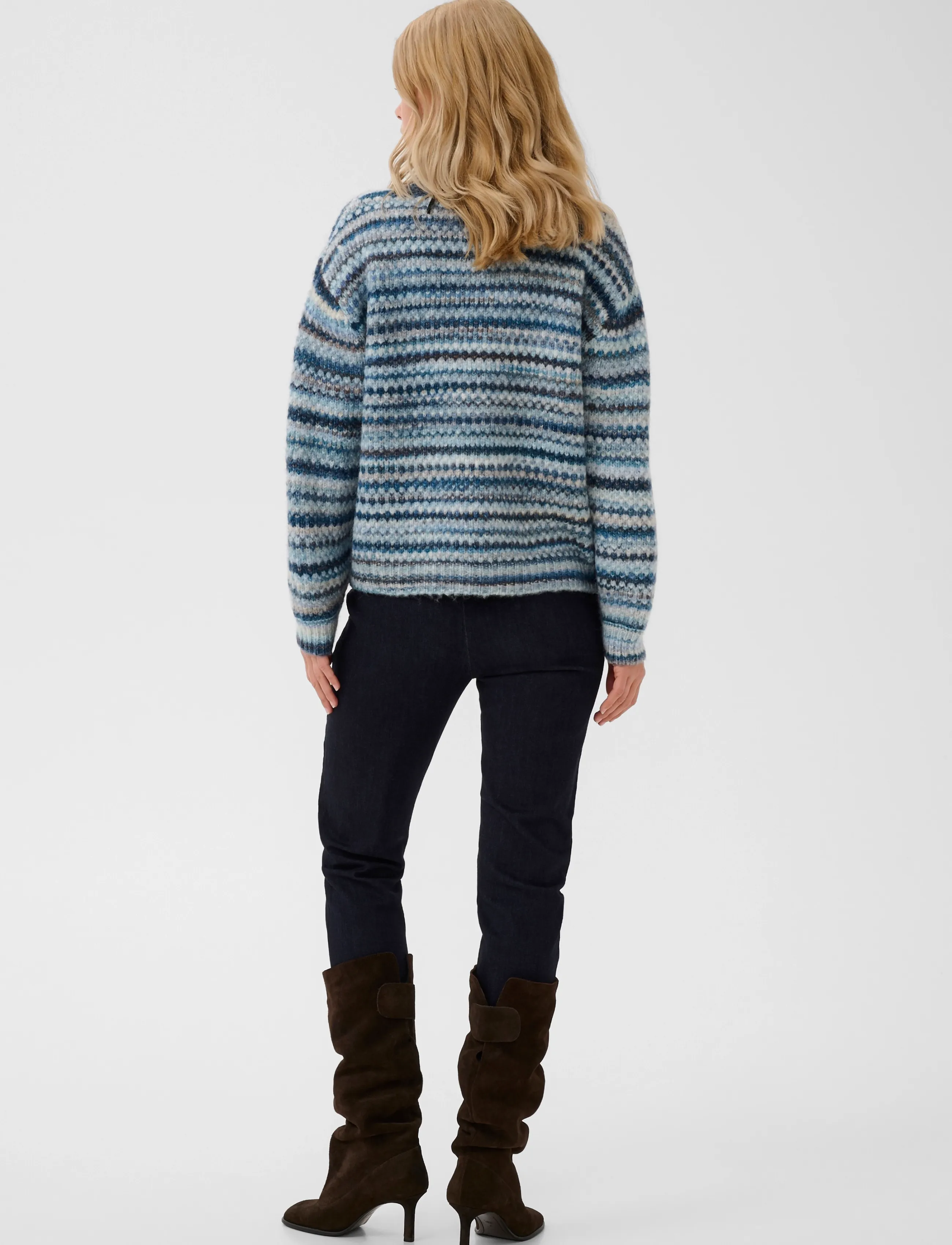 Culture - CUhazel Pullover - kampsunid - blue melange multi - 4