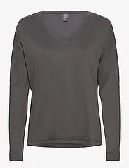 Culture - CUkajsa LS VN T-Shirt - t-shirts & tops - blackened pearl - 0
