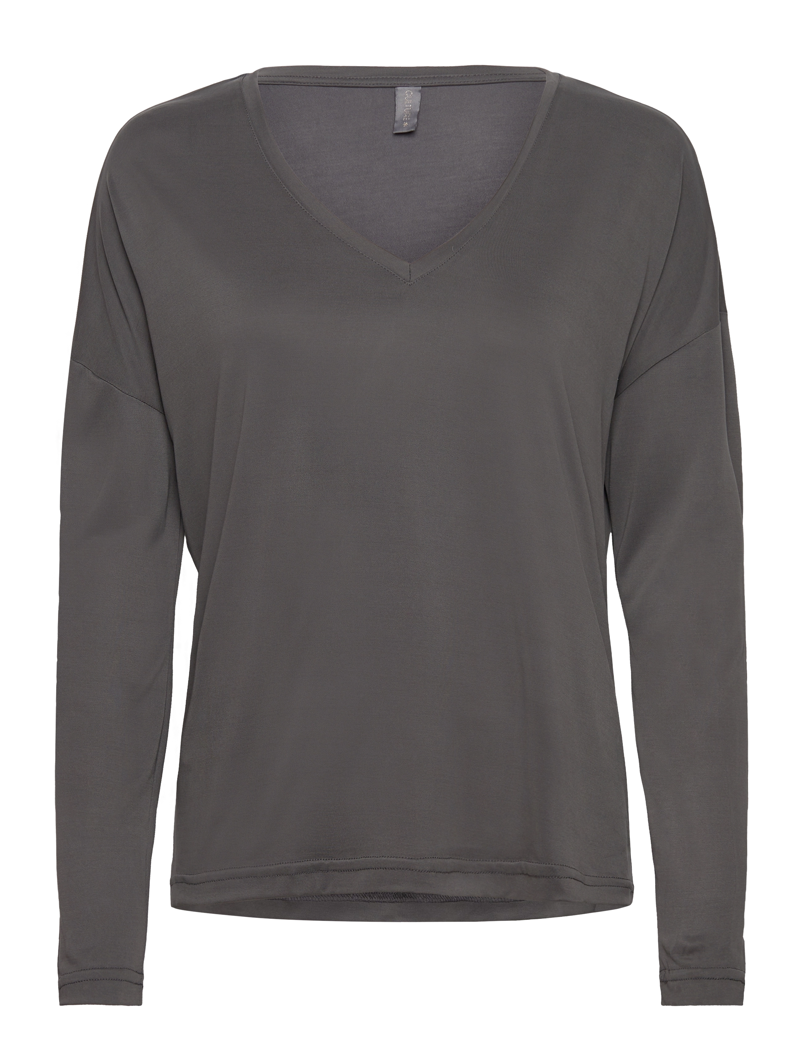 Culture CUkajsa LS VN T-Shirt - T-shirts & Toppar - BLACKENED PEARL / black