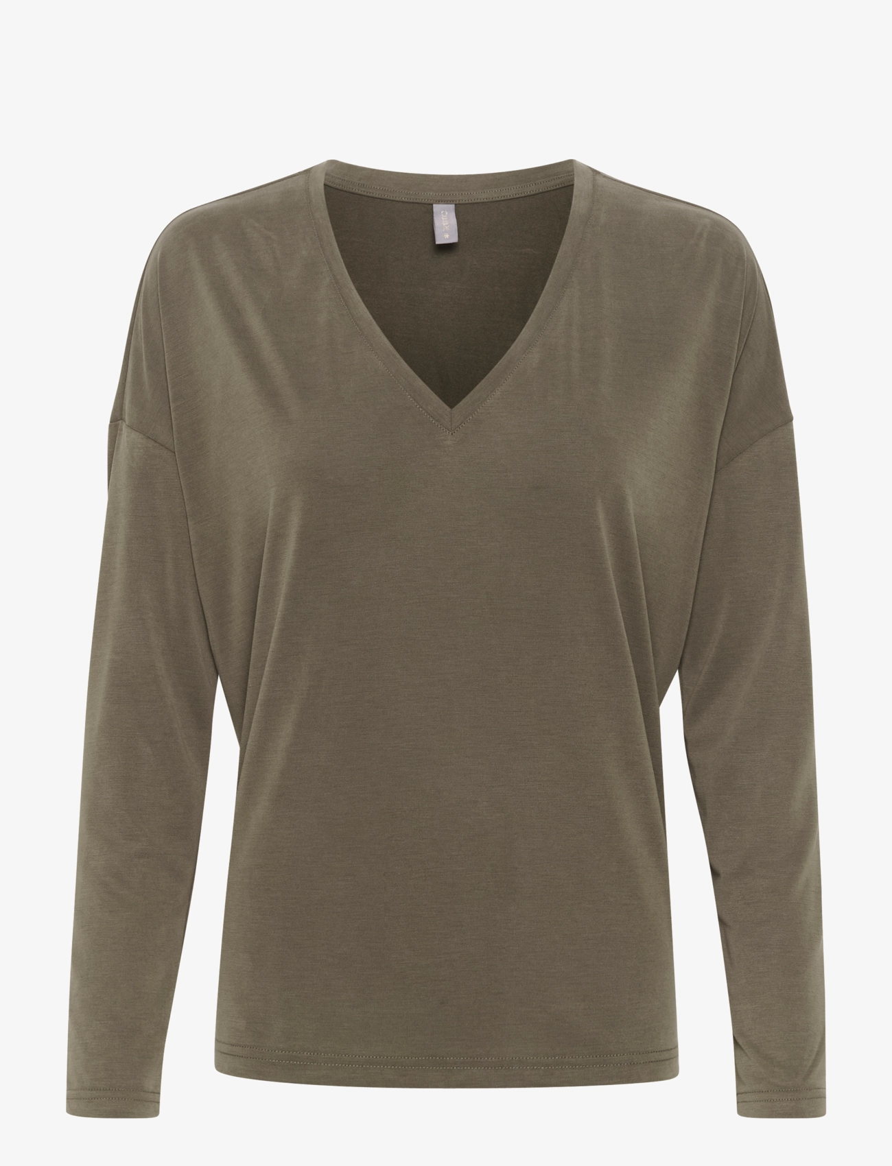 Culture CUkajsa LS VN T-Shirt - T-shirts & Toppe - SEA TURTLE / khaki/green