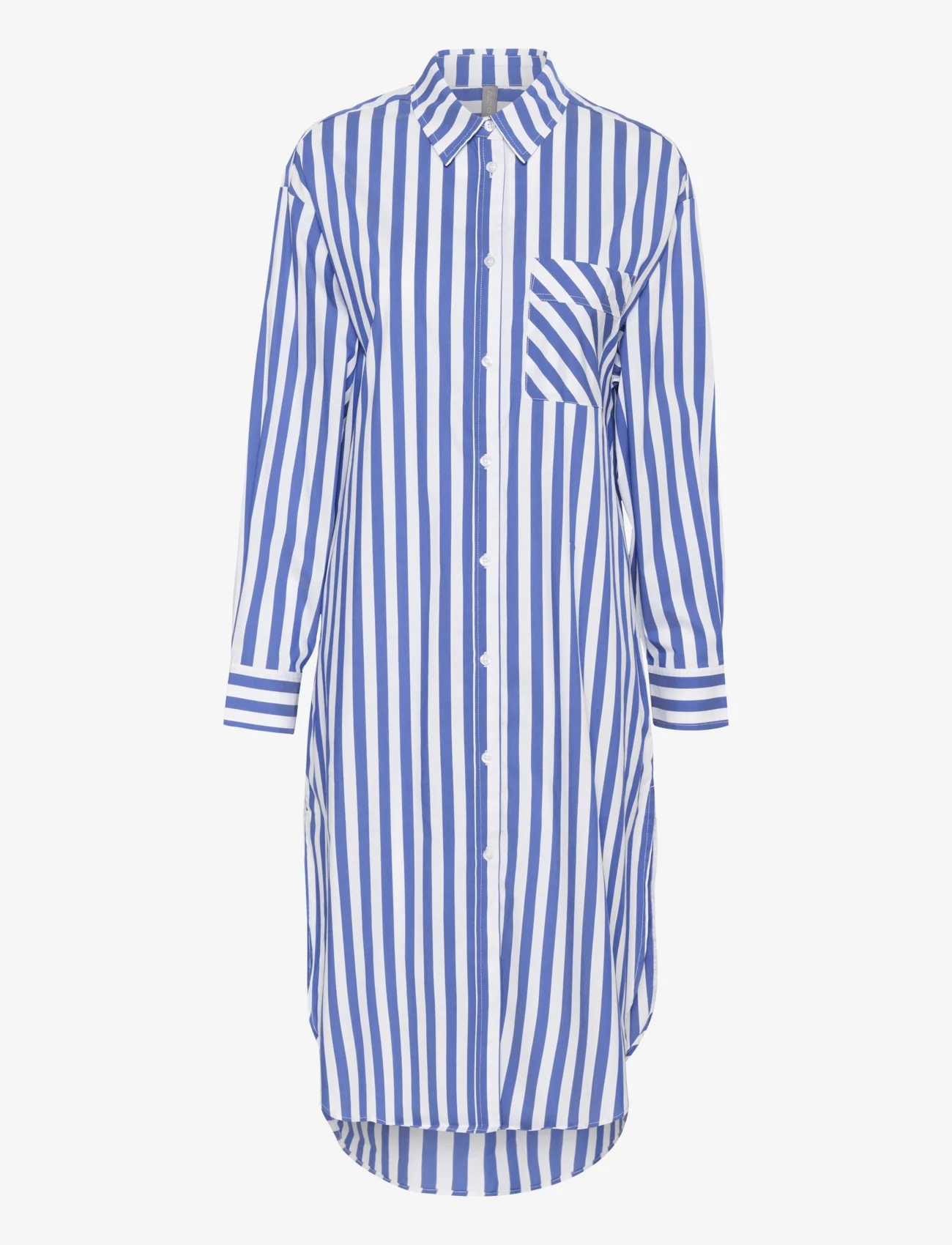 Culture - CUregina Shirtdress - skjortklänningar - blue/white stripe - 0