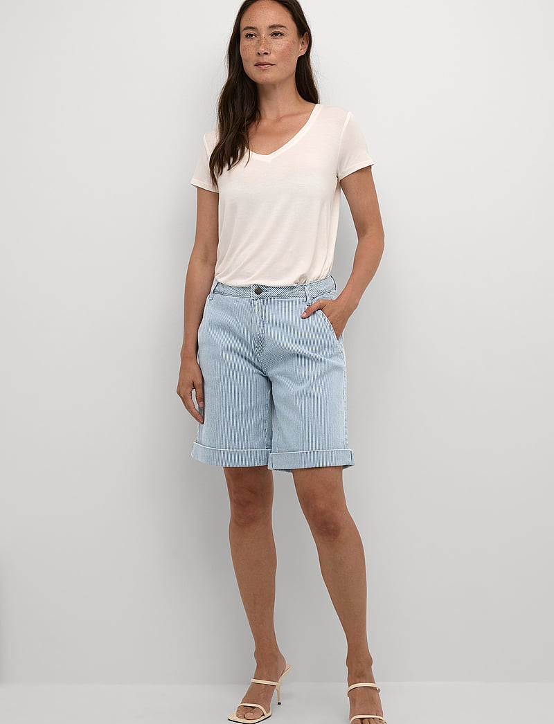 Culture - CUmilky Shorts - casual shorts - blue/white stripe - 3