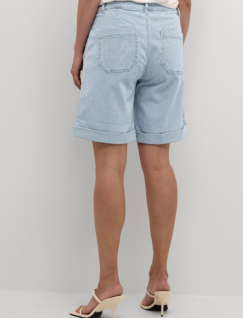 Culture - CUmilky Shorts - casual shorts - blue/white stripe - 4