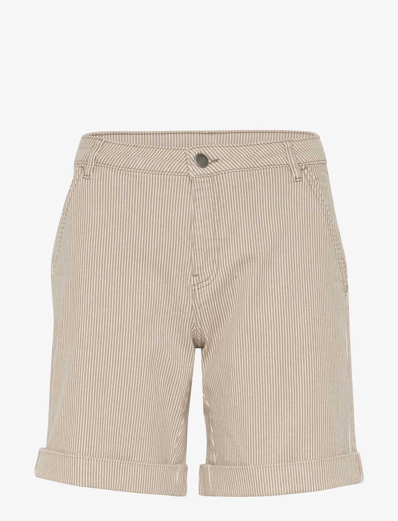 Culture - CUmilky Shorts - casual shorts - dune/white stripe - 1