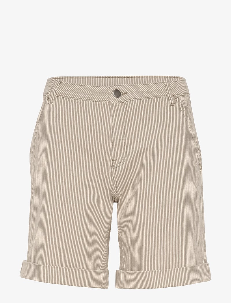 Culture - CUmilky Shorts - casual shorts - dune/white stripe - 1