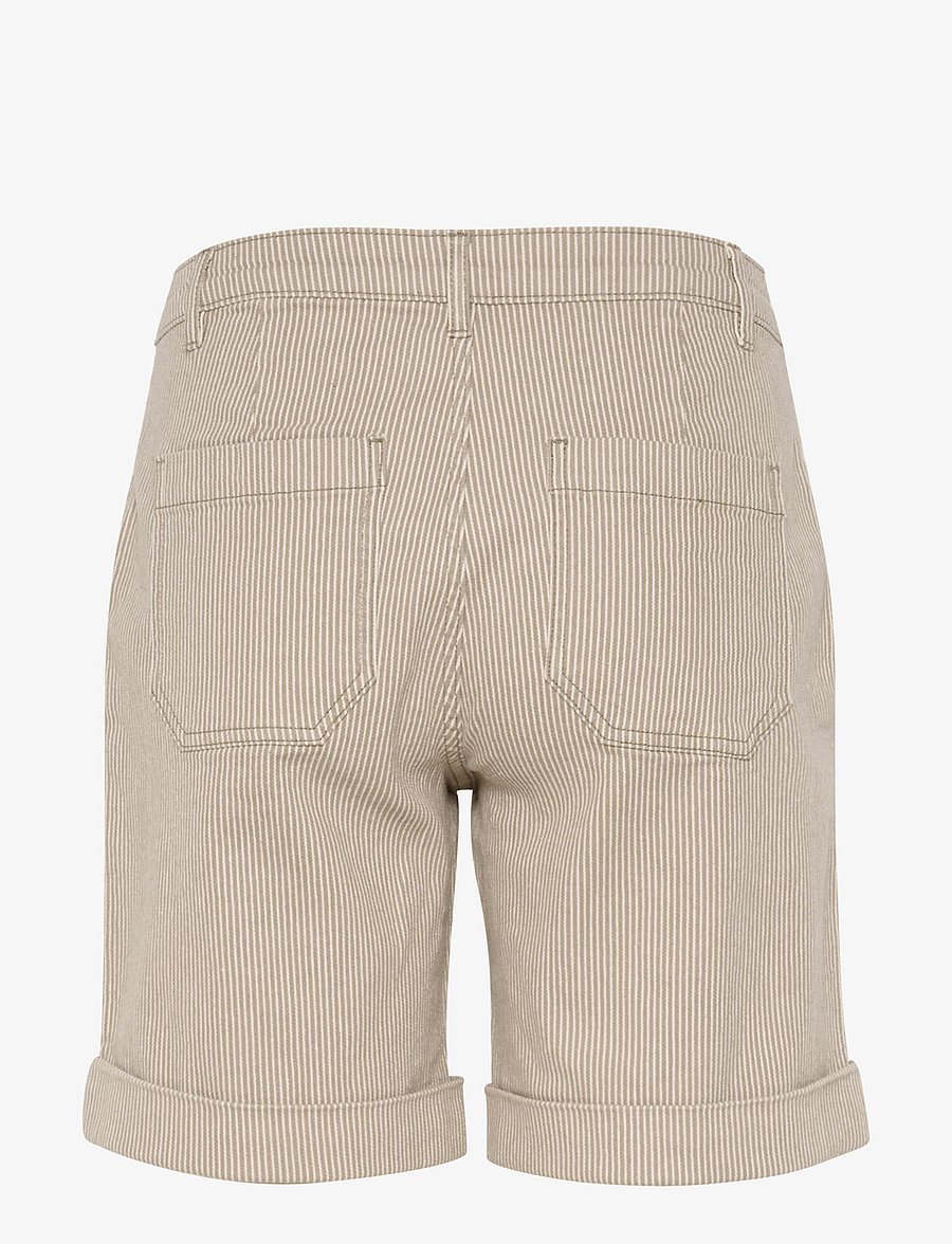 Culture - CUmilky Shorts - dune/white stripe - 2