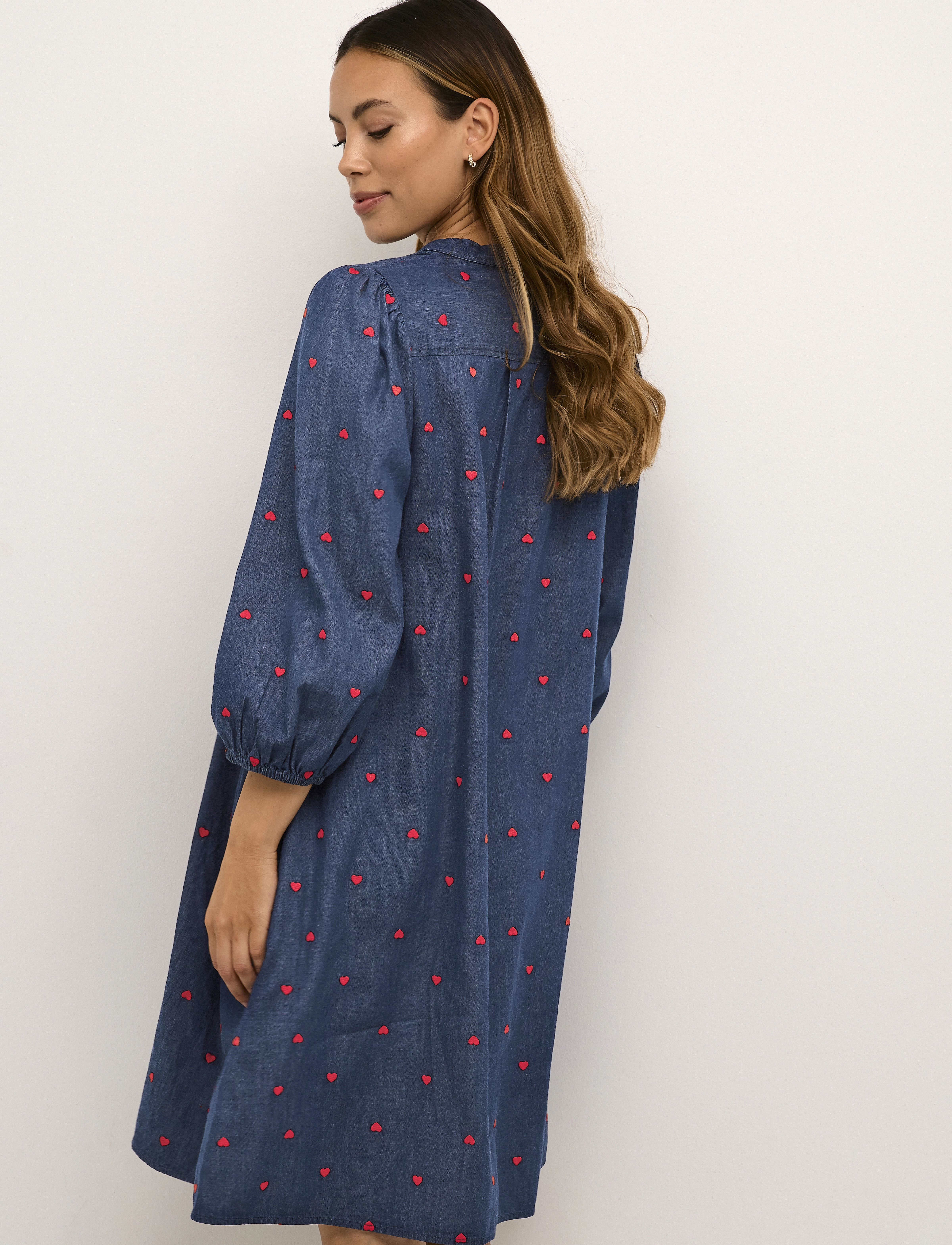 Culture - CUmichelle Giselle Dress - blue/red hearts - 4